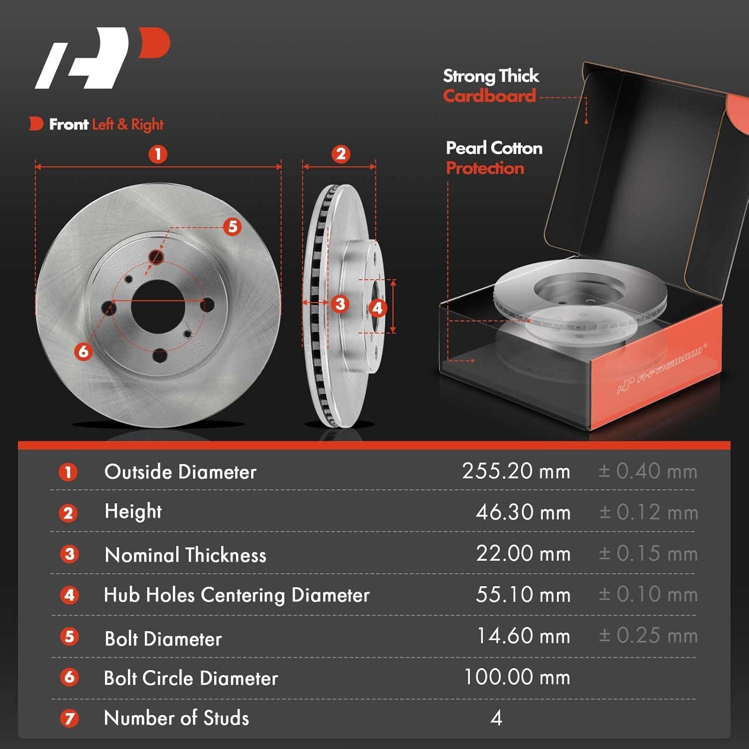 Discos de Freno Delanteros A-Premium + Pastillas Cerámicas