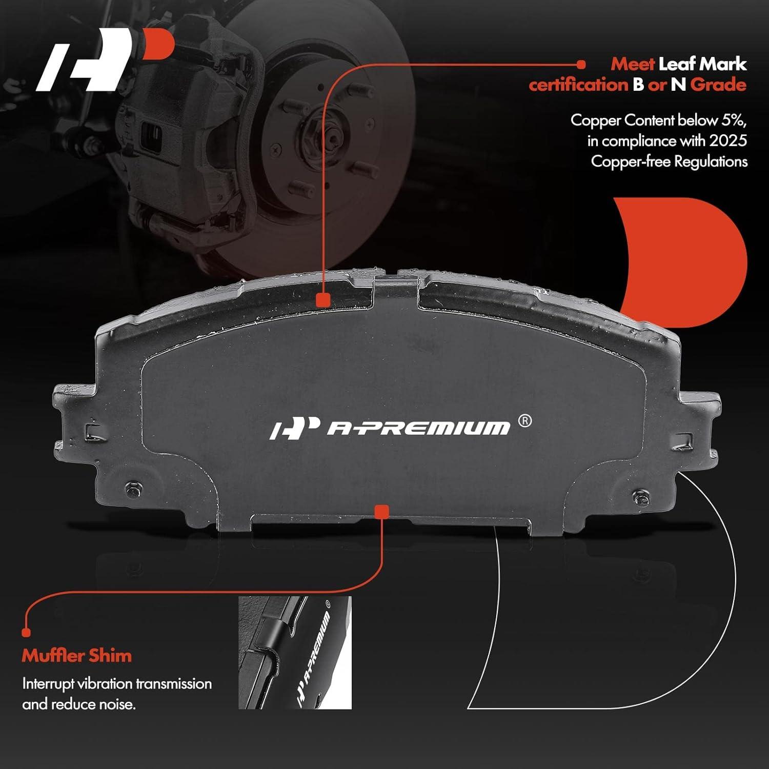 Discos de Freno Delanteros A-Premium + Pastillas Cerámicas