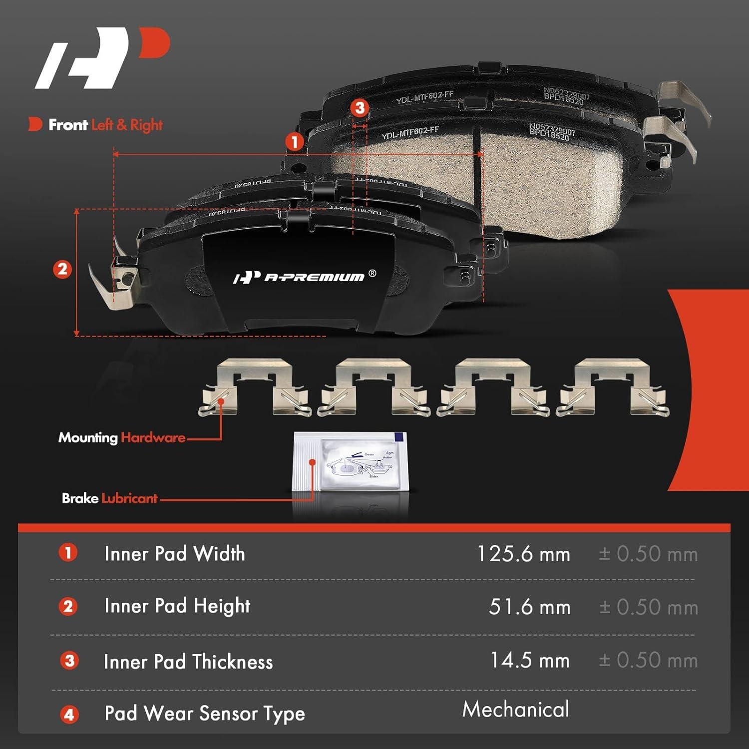 Juego de Pastillas de Freno Cerámicas A-Premium para Toyota Yaris 2019-2020