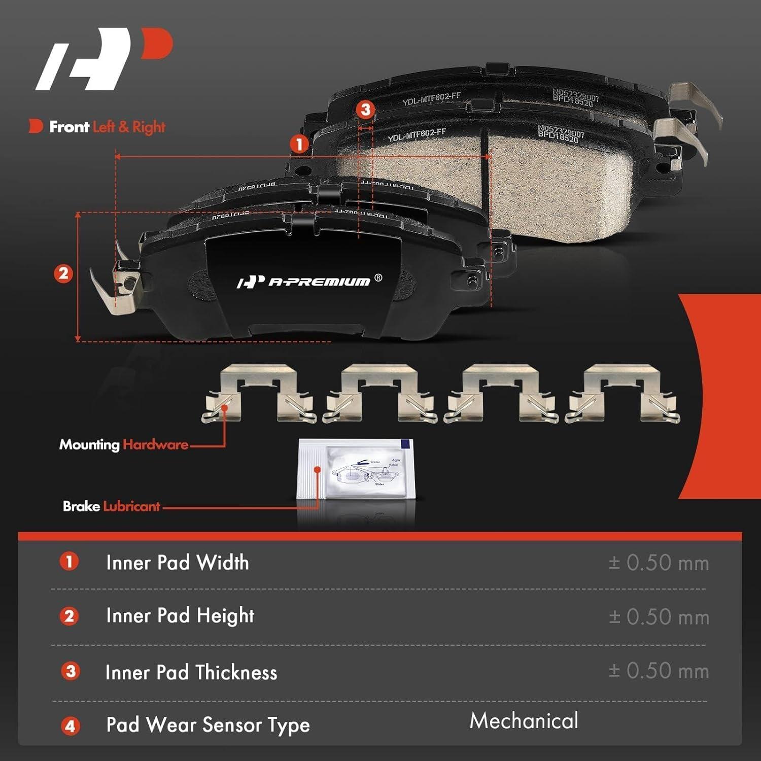 Juego de Pastillas de Freno Cerámicas A-Premium para Toyota Yaris 2019-2020