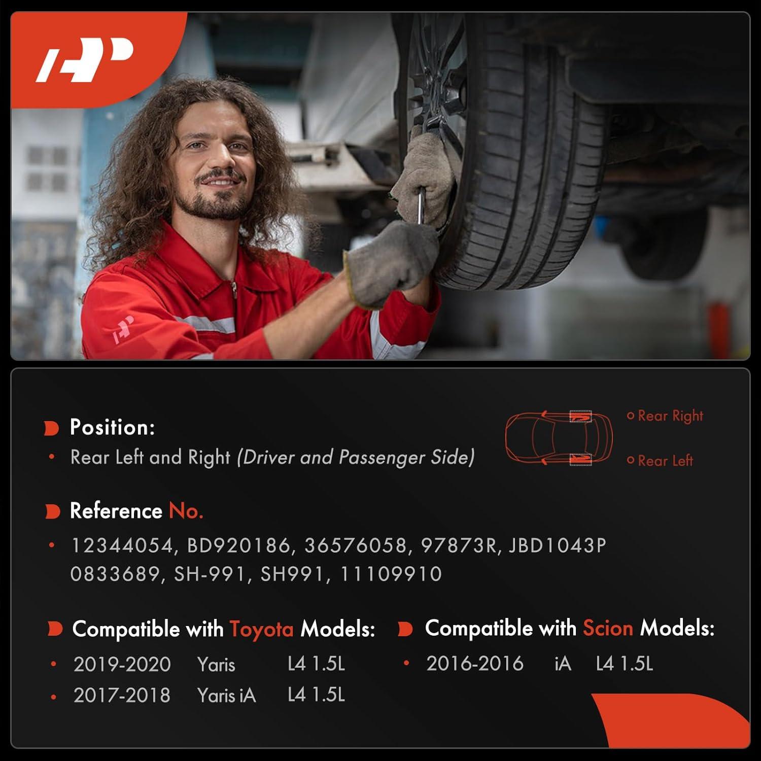 Conjunto de Tambores y Zapatas de Freno A-Premium para Toyota Yaris 2016-2020