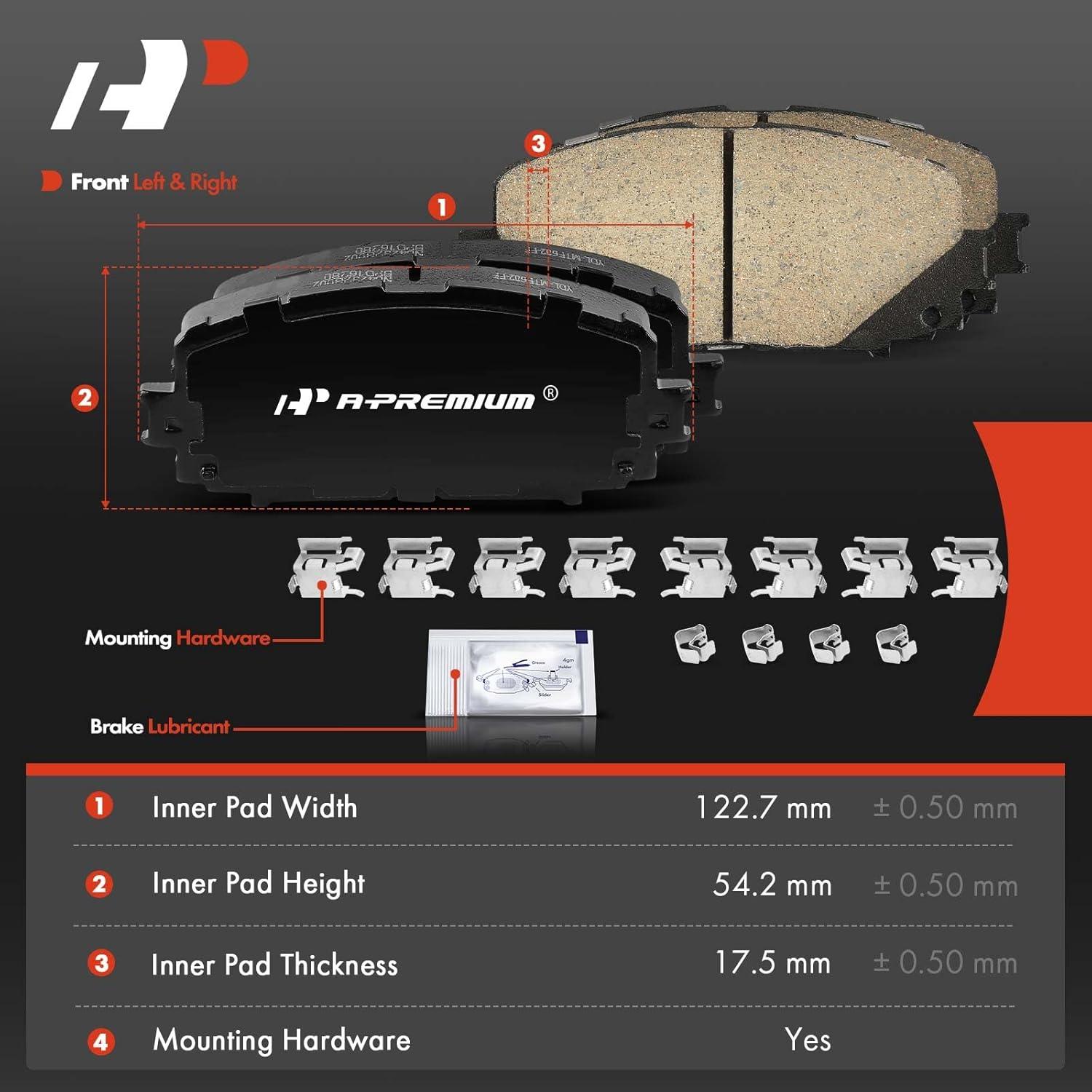 Juego de Pastillas de Freno Cerámicas A-Premium Toyota Yaris 2012-2018