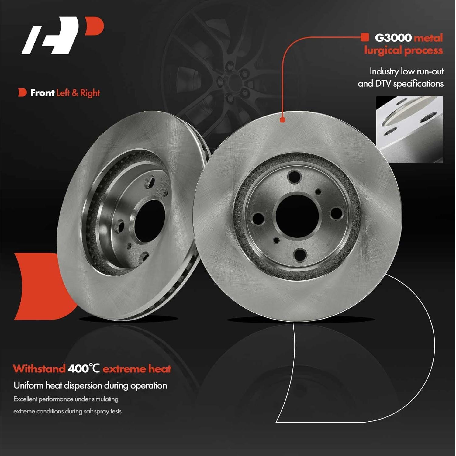 Discos de Freno Ventilados A-Premium 255mm para Toyota