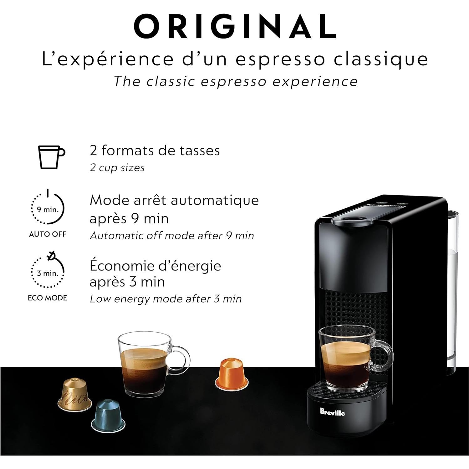Nespresso Essenza Mini Breville Máquina Espresso Compacta 1255W