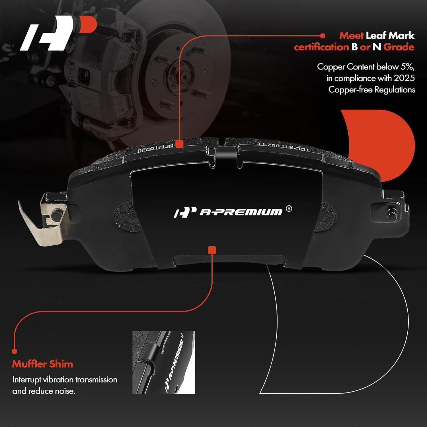 Discos de Freno Ventilados A-Premium + Pastillas Cerámicas