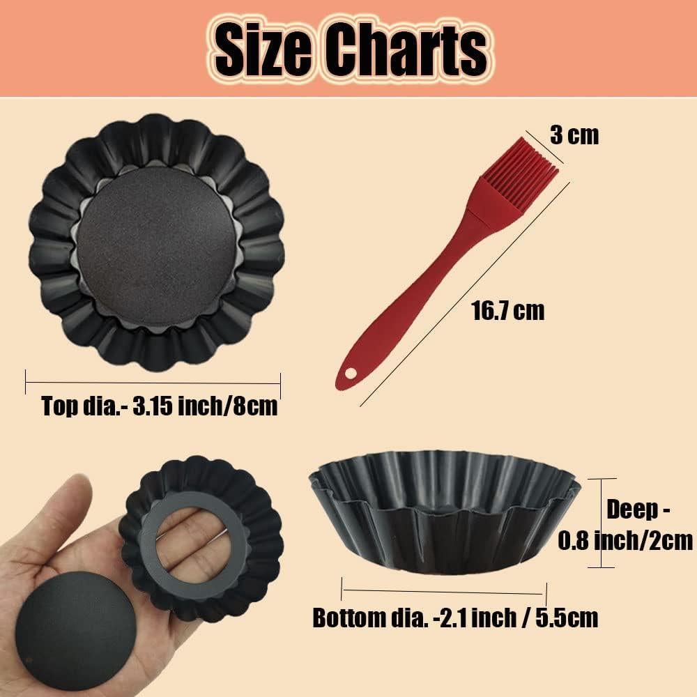 Moldes de Tartaleta Floreada DATANYA 3.15" 12 Piezas