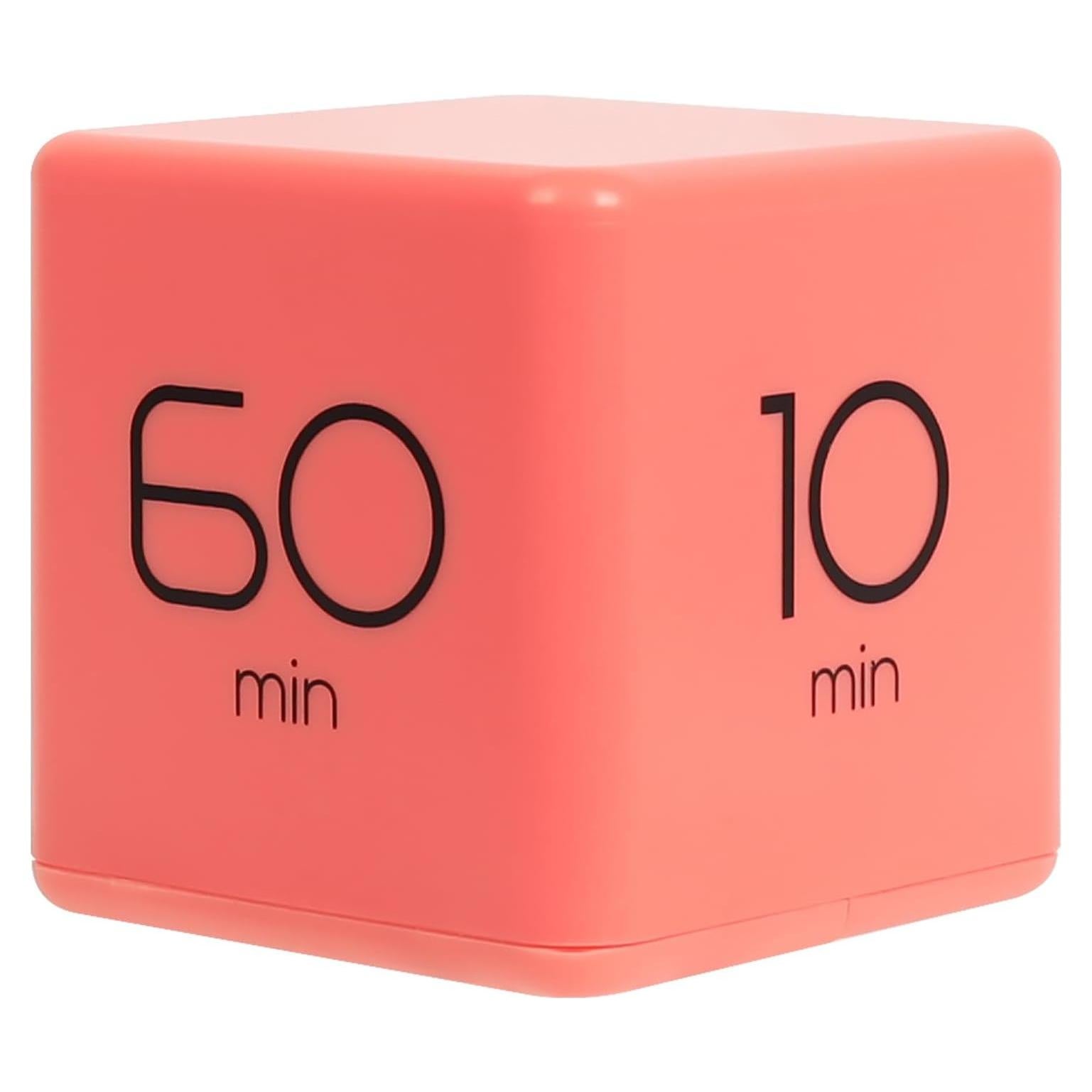 Temporizador Cube Mooas Coral - 4 Configuraciones de Tiempo