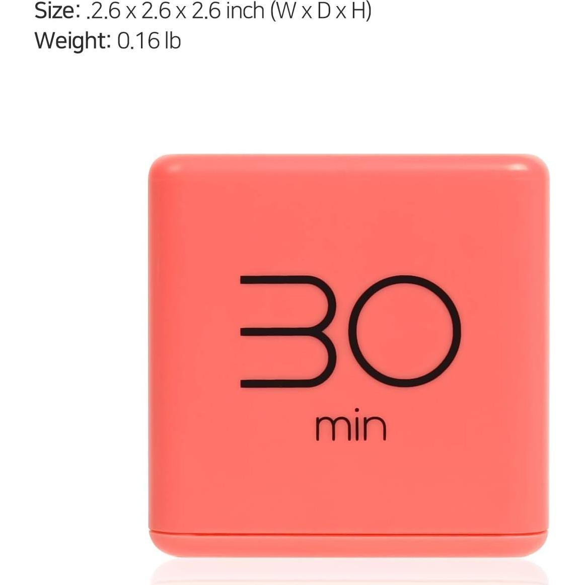 Temporizador Cube Mooas Coral - 4 Configuraciones de Tiempo