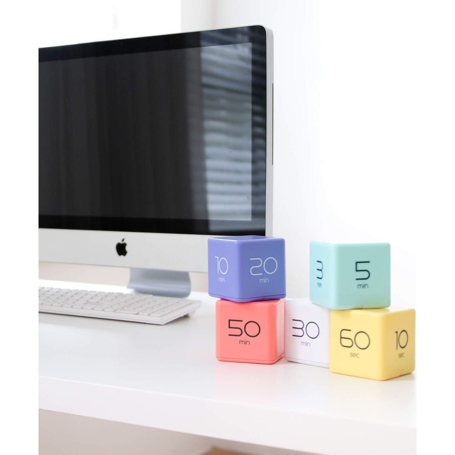 Temporizador Cube Mooas Coral - 4 Configuraciones de Tiempo