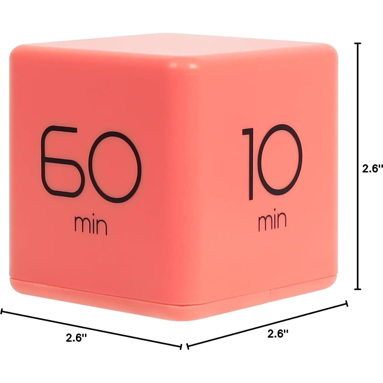 Temporizador Cube Mooas Coral - 4 Configuraciones de Tiempo