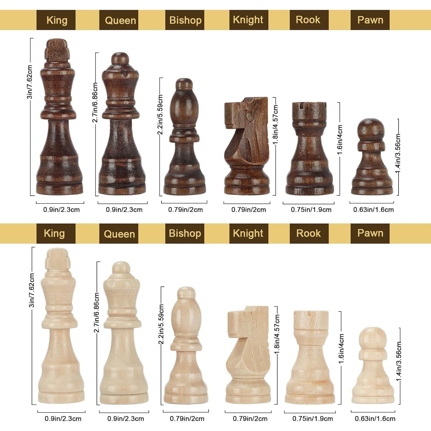 Juego de Ajedrez Magnético de Madera Hurdaos 38x38cm Plegable