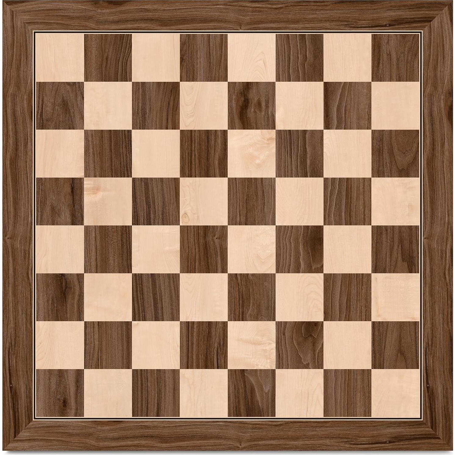 Tablero de Ajedrez A&A 54 cm Madera Profesional Sin Notación