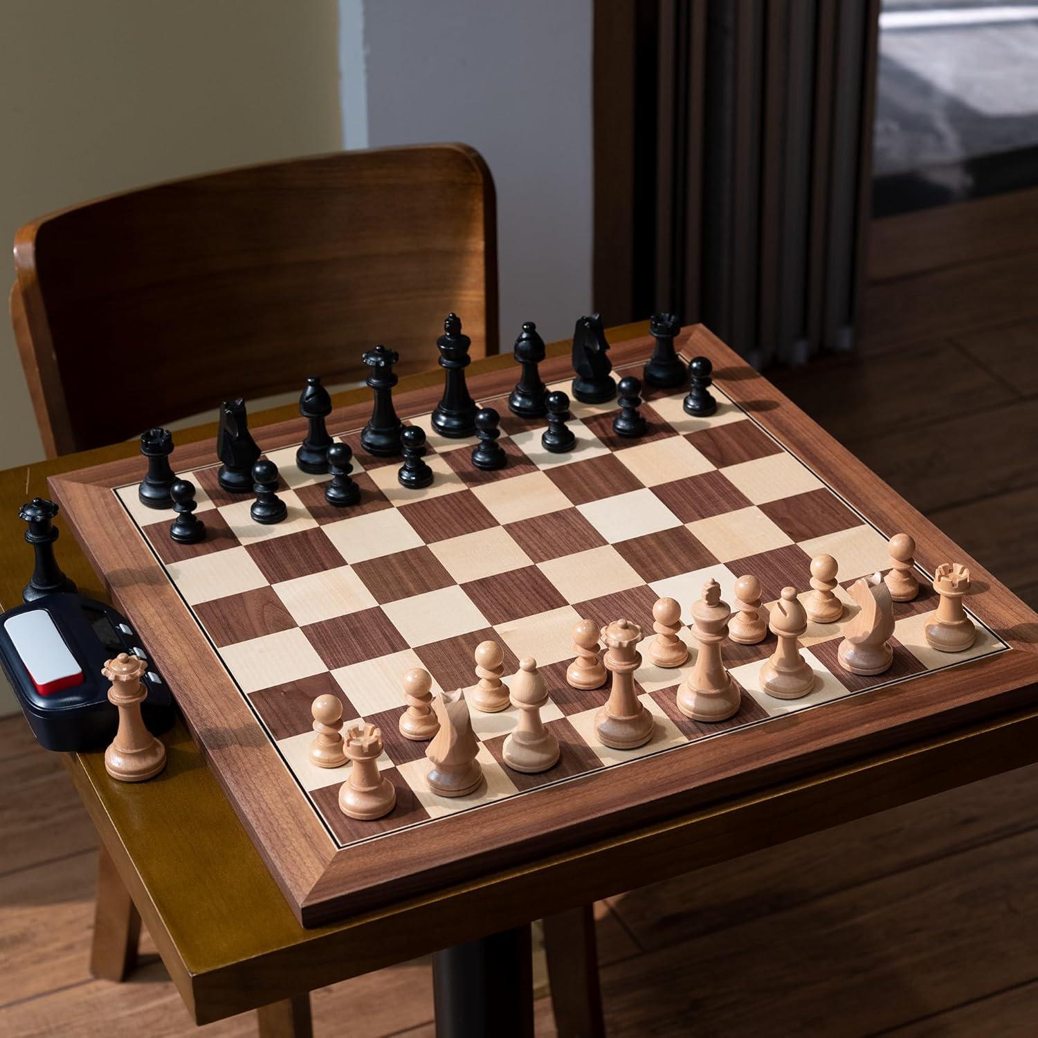 Tablero de Ajedrez A&A 54 cm Madera Profesional Sin Notación