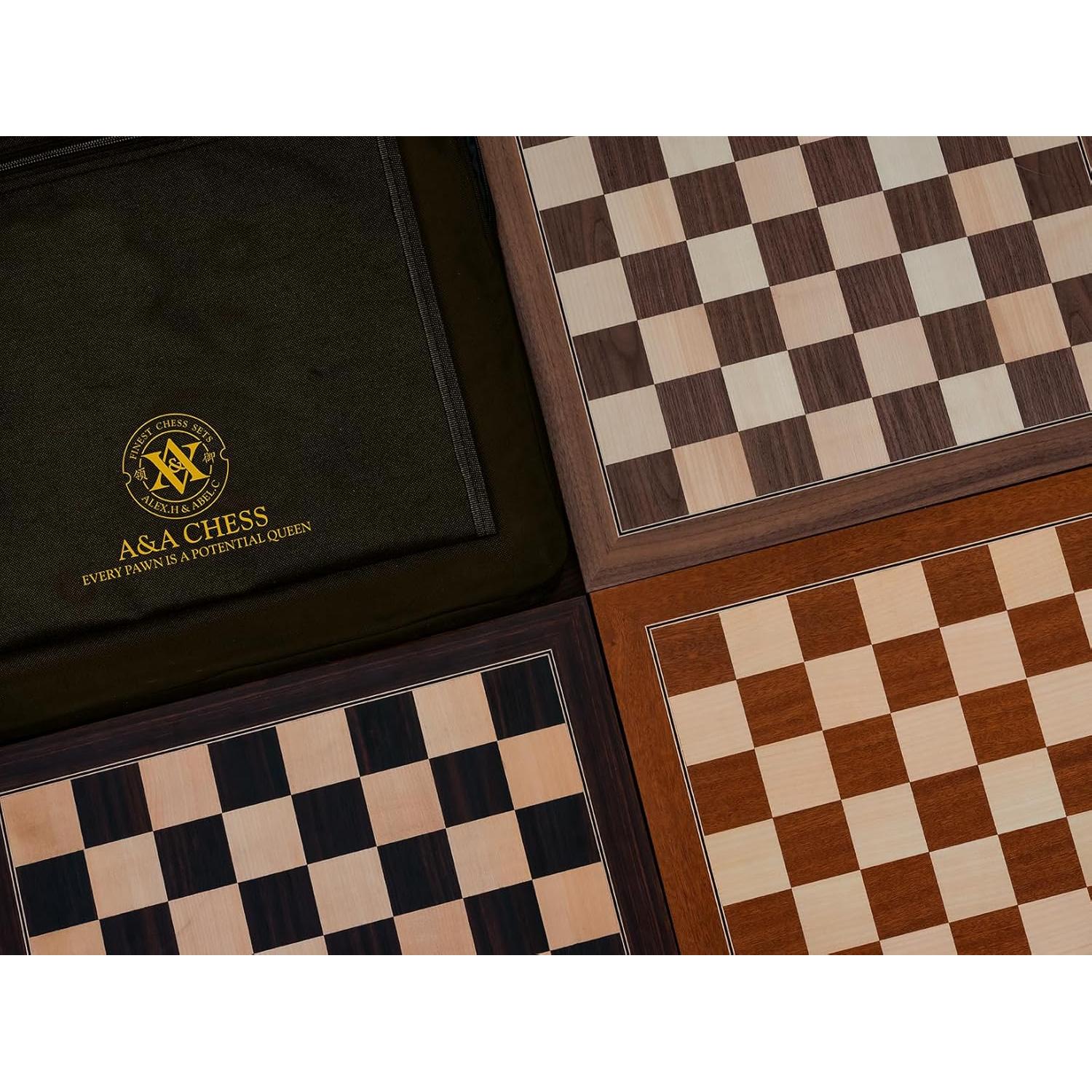 Tablero de Ajedrez A&A 54 cm Madera Profesional Sin Notación