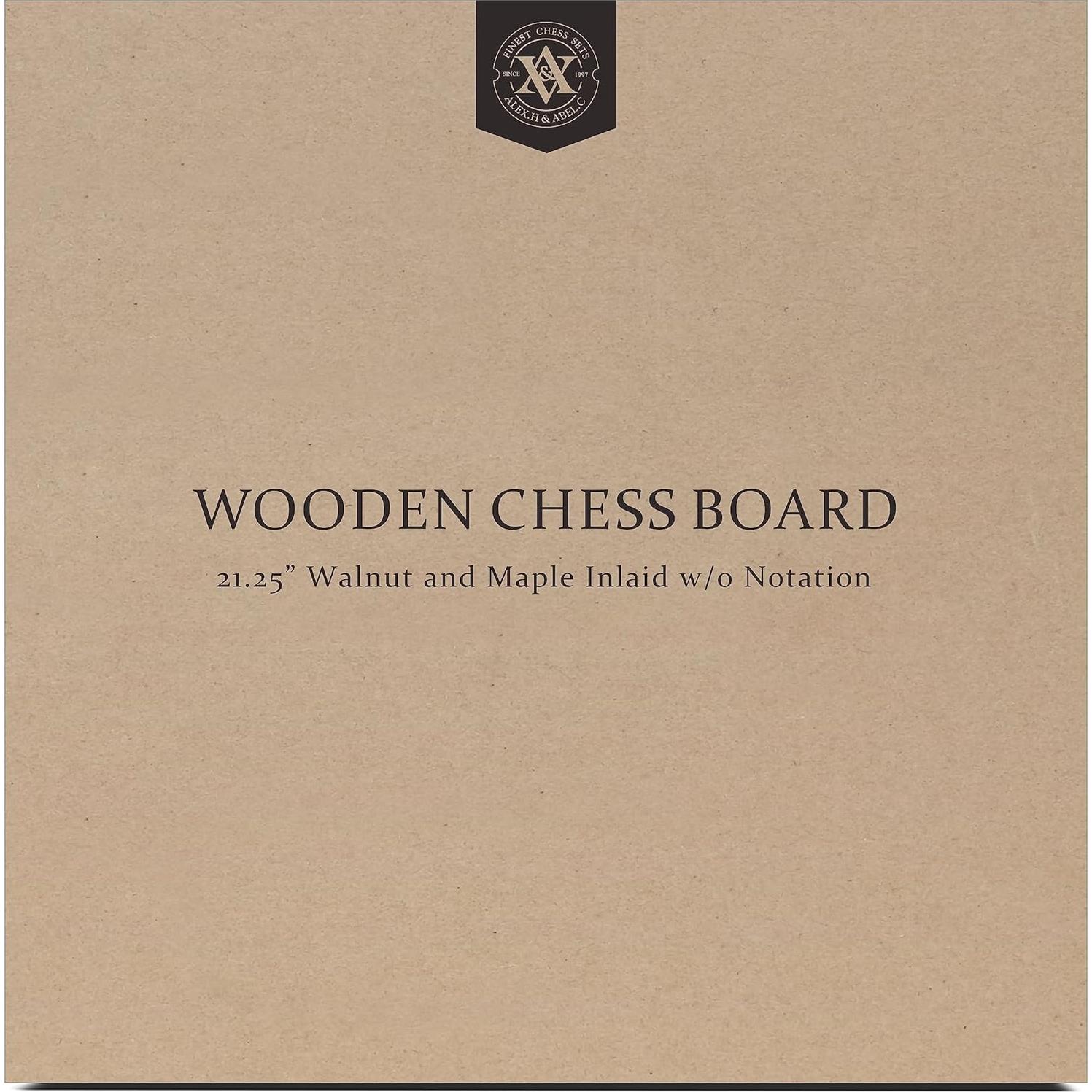 Tablero de Ajedrez A&A 54 cm Madera Profesional Sin Notación