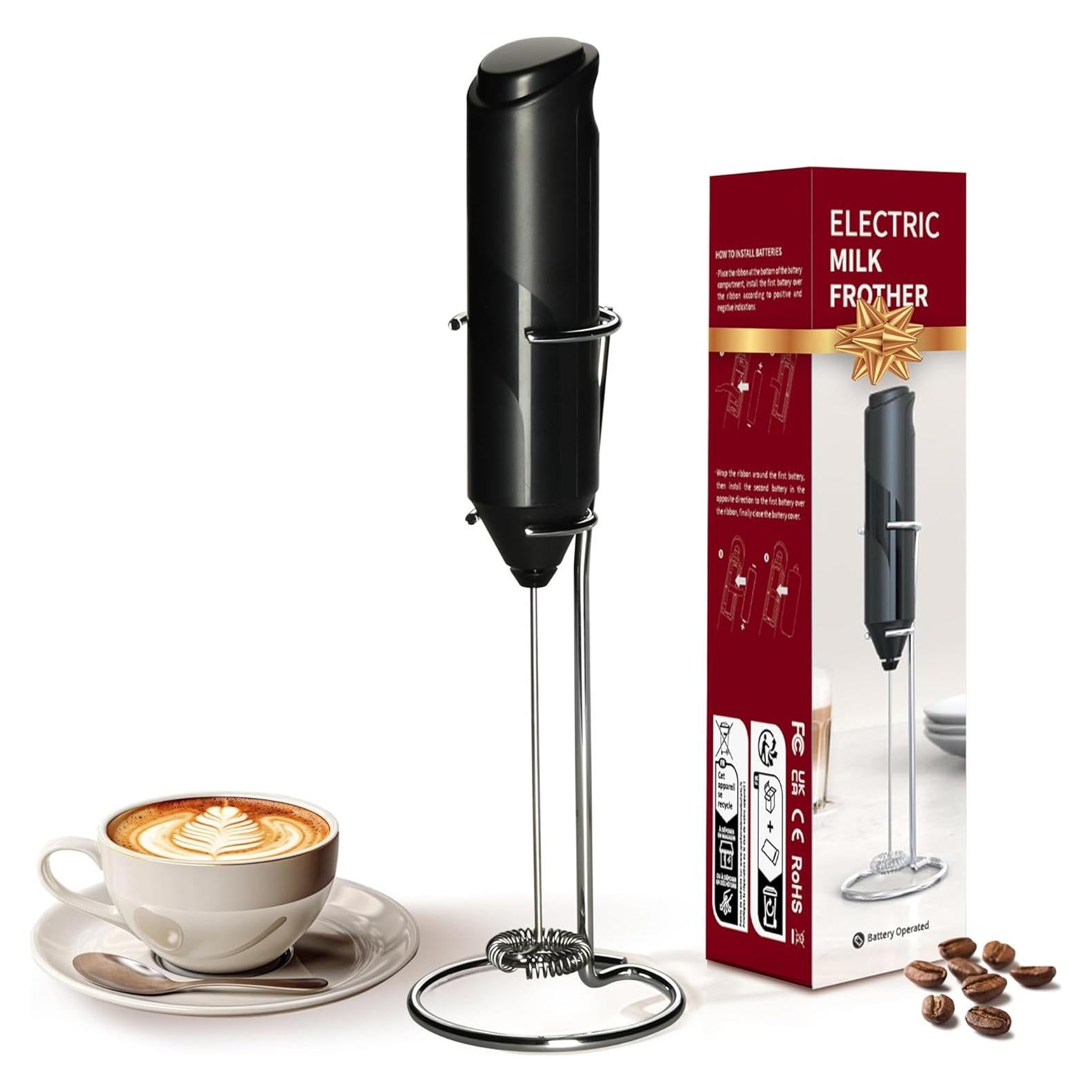 Espumador de Leche Eléctrico YSSOA con Soporte Inoxidable