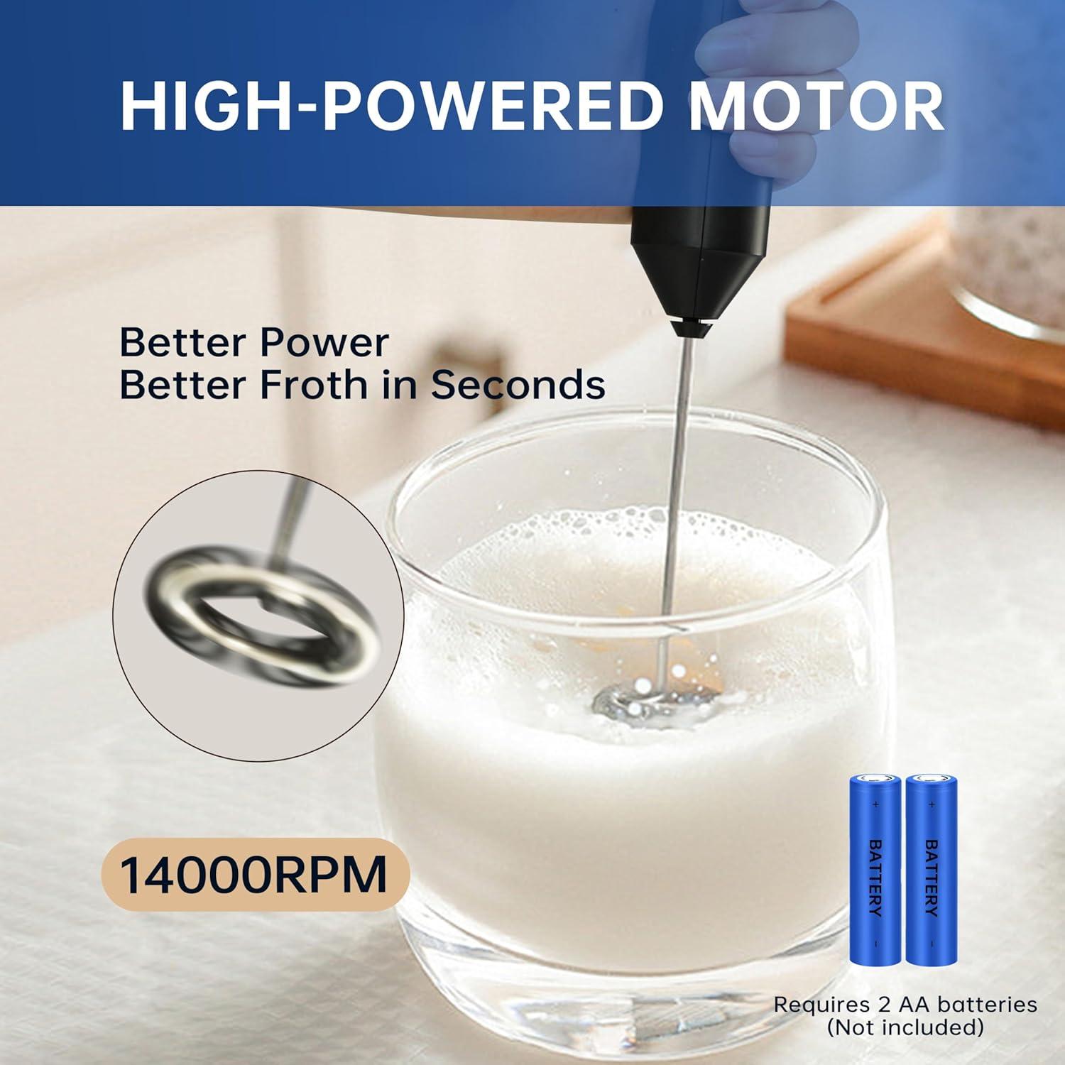 Espumador de Leche Eléctrico YSSOA con Soporte Inoxidable