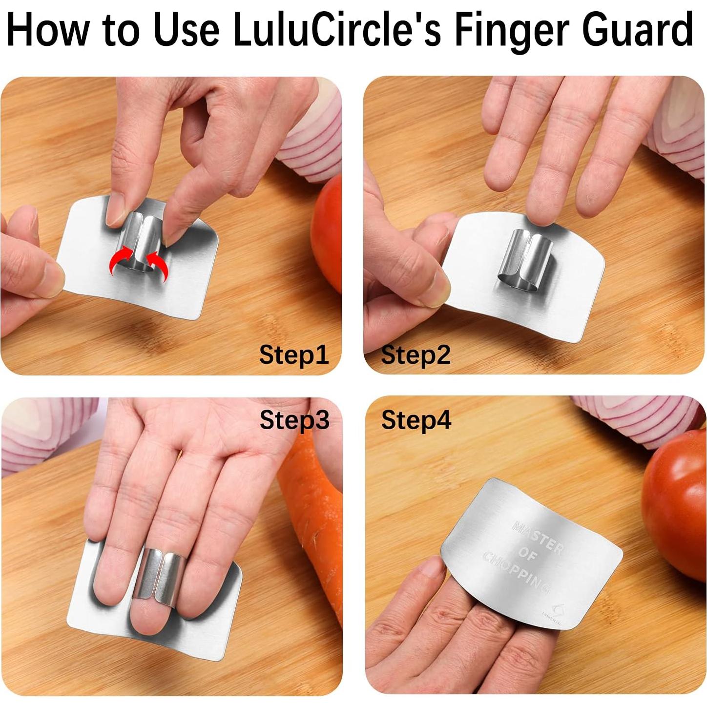 Protectores de Dedos de Acero Inoxidable 304 - 2 Piezas Negro