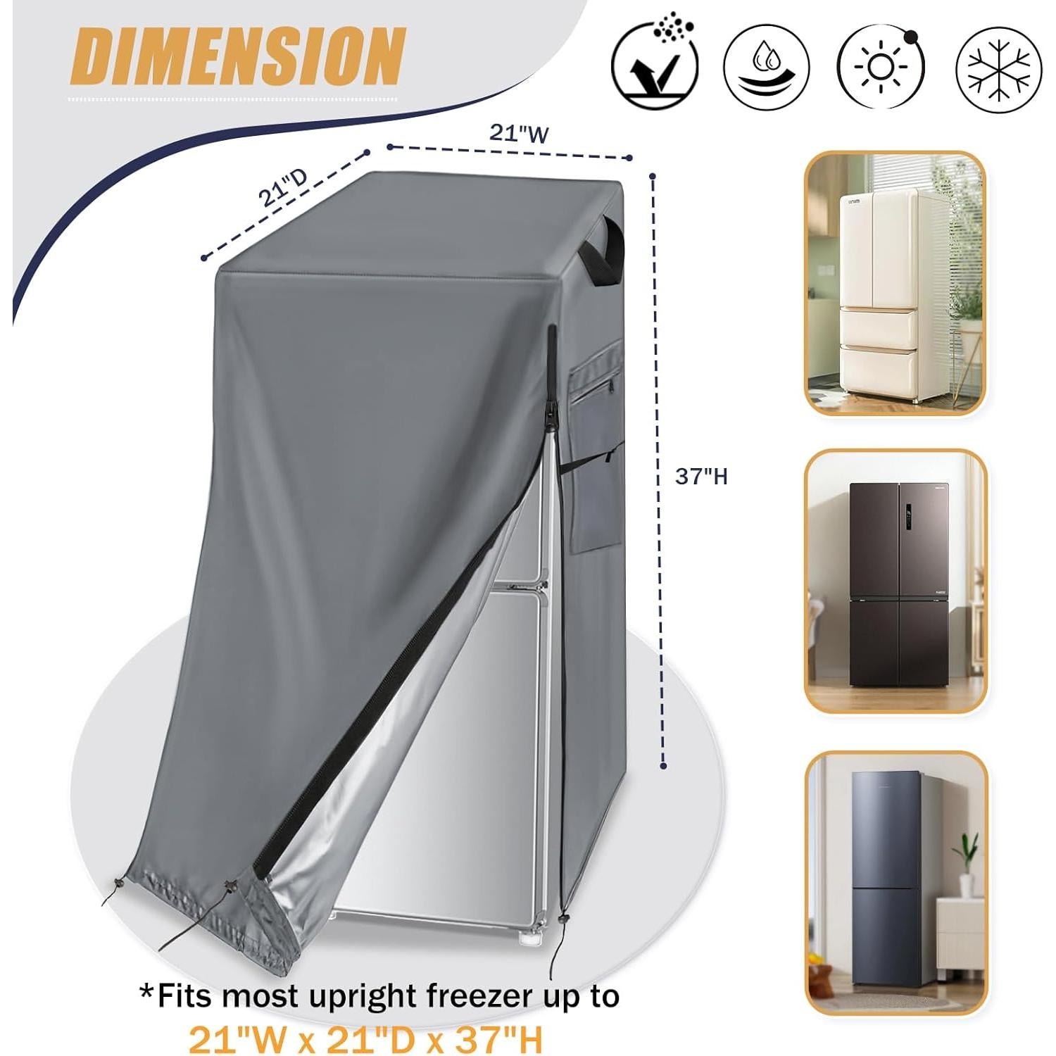 Cubierta Impermeable para Congelador Vertical Safipotts 53x53x94cm