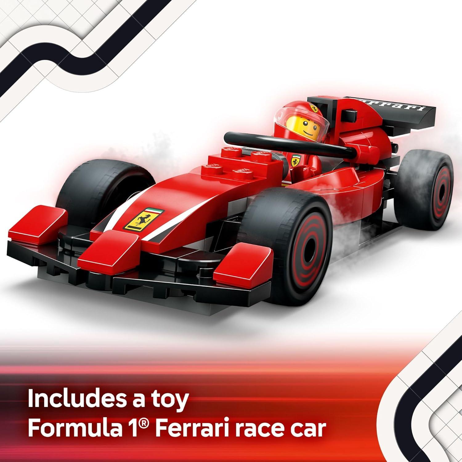 LEGO City F1 Parada en Boxes Ferrari - Set 60443 para Niños 6+