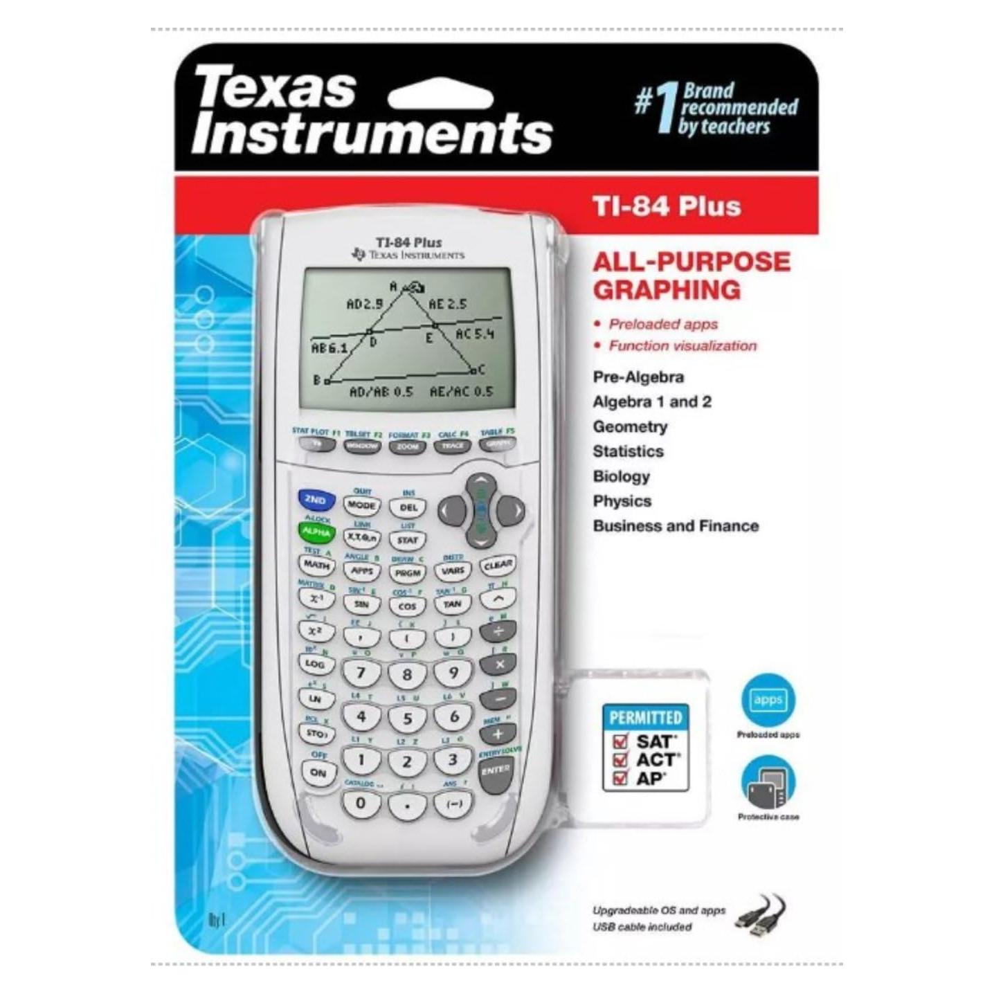 Calculadora Gráfica Texas Instruments TI-84 Plus Blanca
