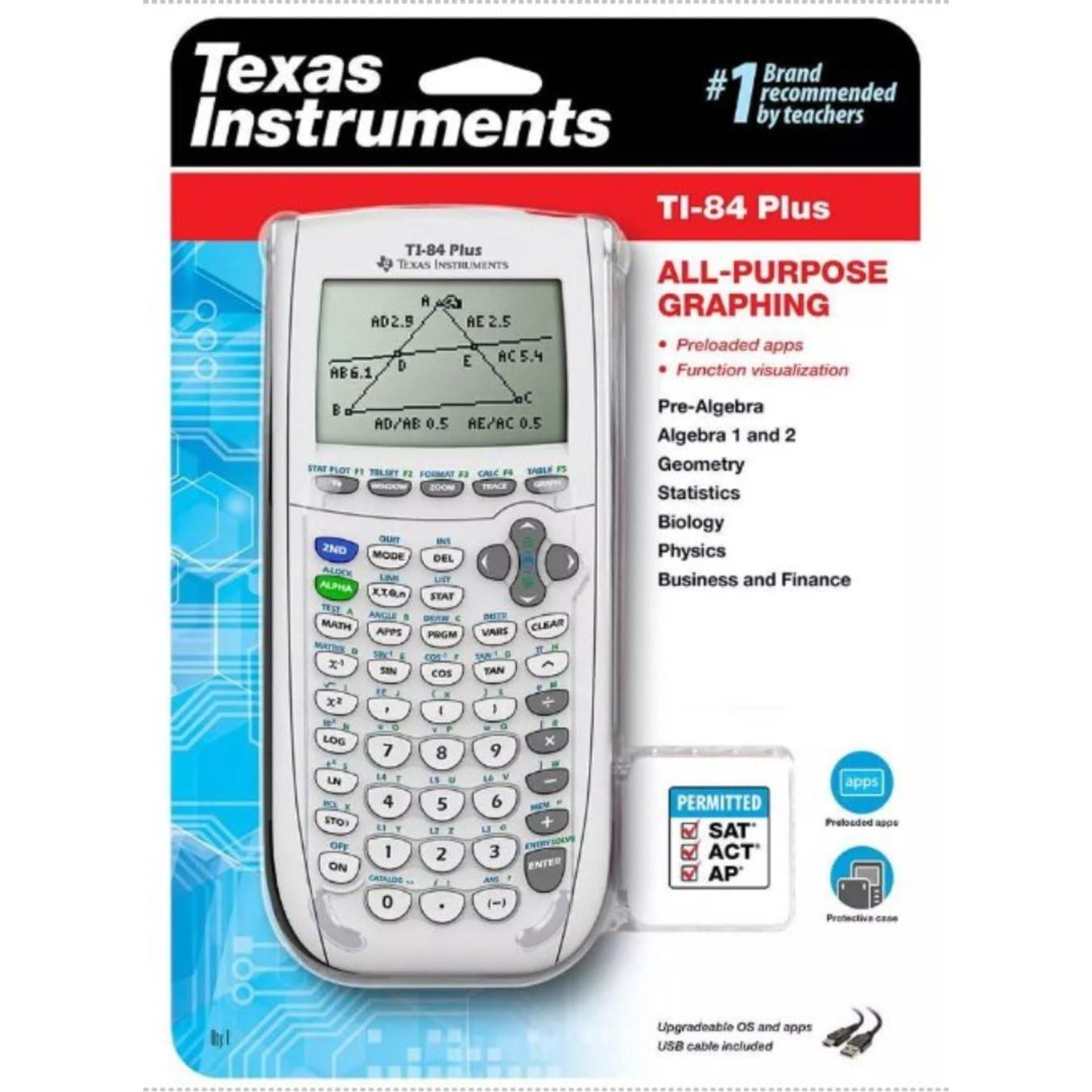 Calculadora Gráfica Texas Instruments TI-84 Plus Blanca