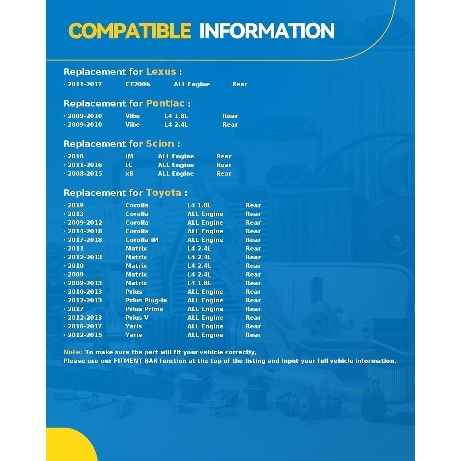 Pastillas de Freno Traseras PHILTOP D1354 para Toyota y Lexus