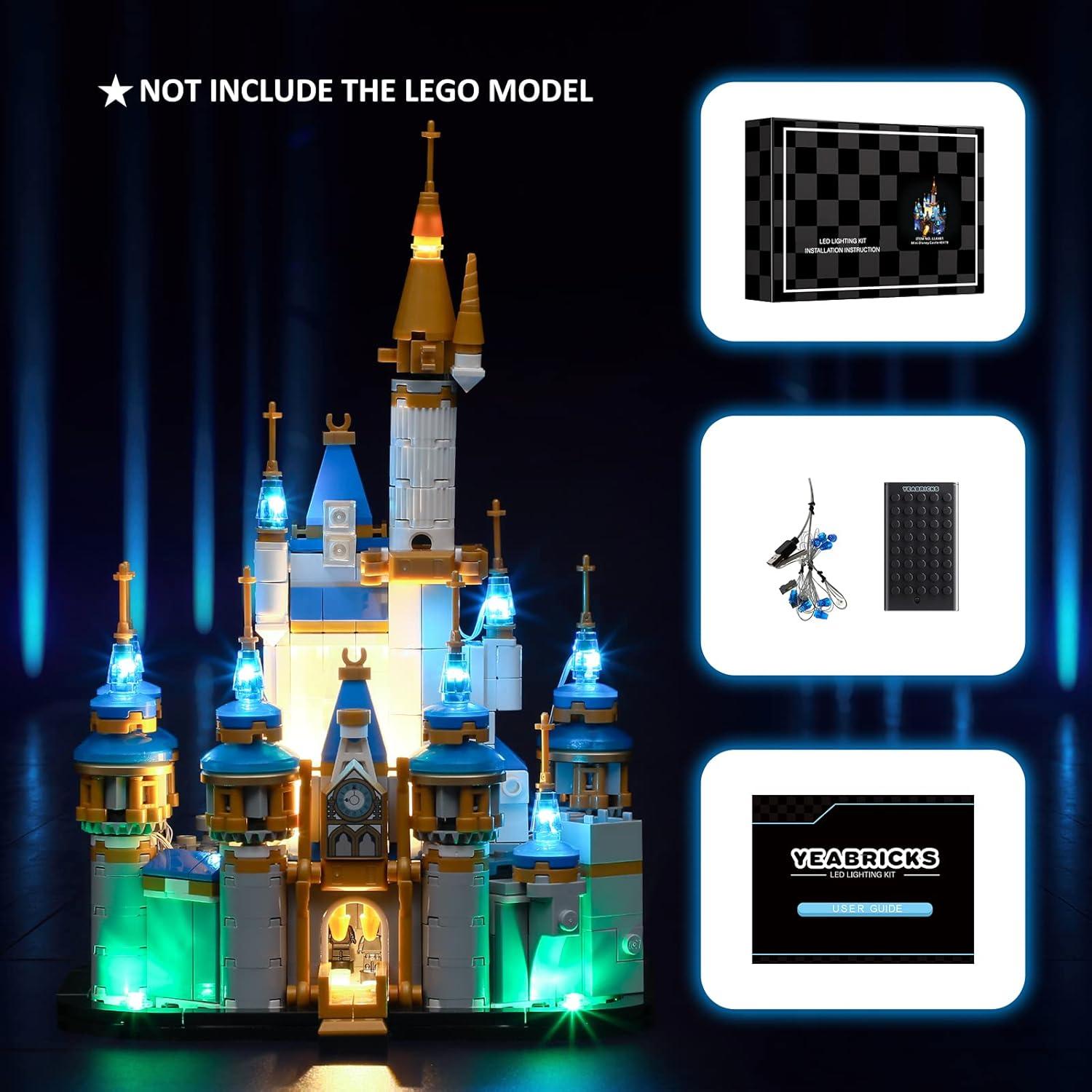 Kit de Luz LED YEABRICKS para Lego Castillo Mini Disney