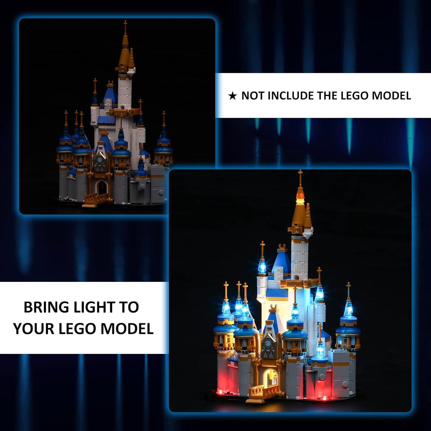 Kit de Luz LED YEABRICKS para Lego Castillo Mini Disney