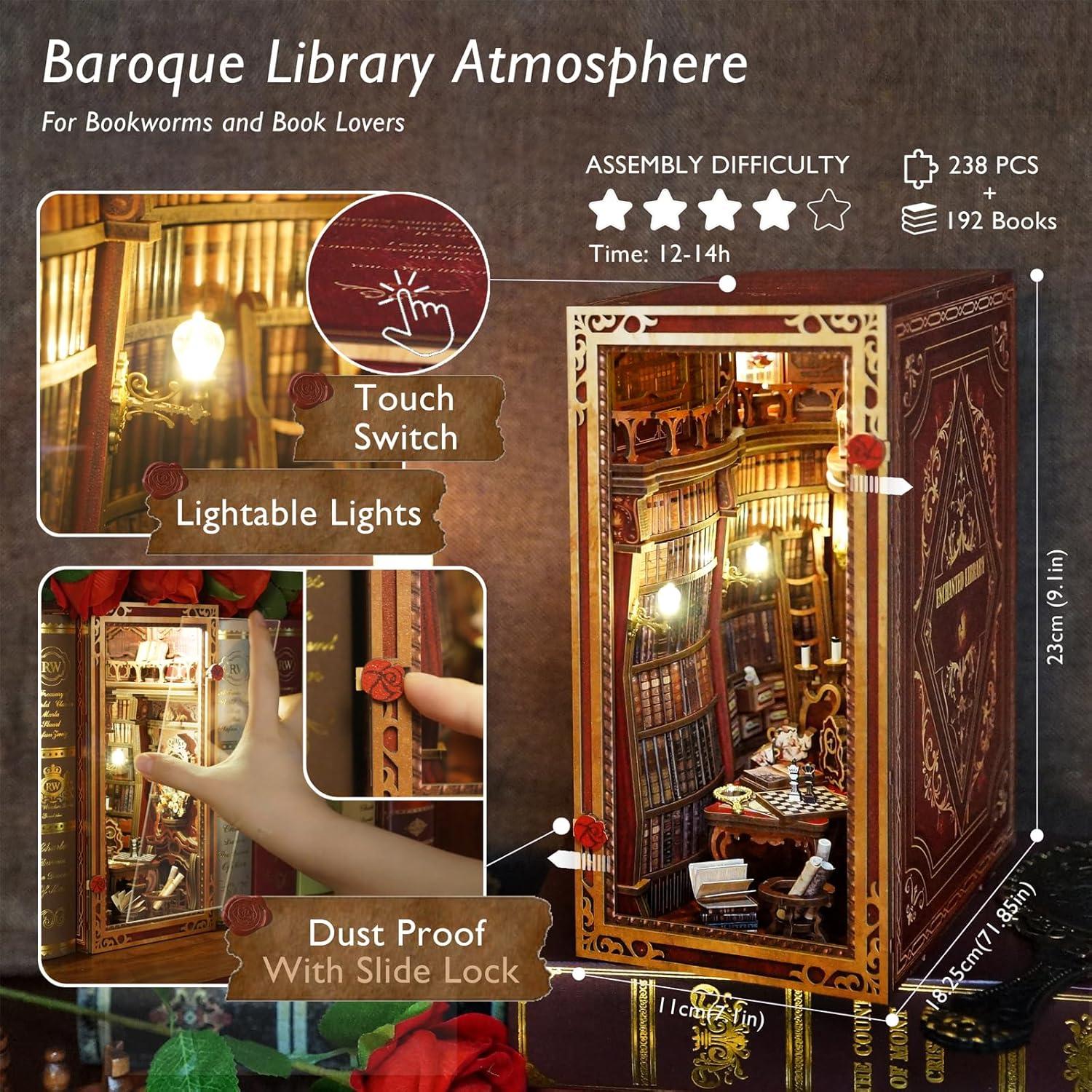 Kit Rincón de Libros JOOHOUR Biblioteca Encantada 3D