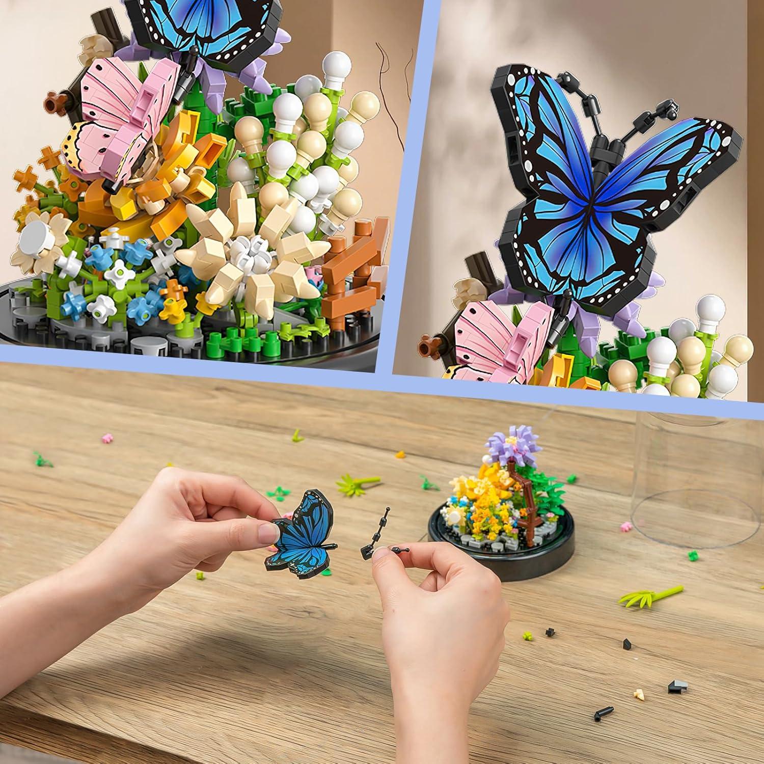 Kit de Construcción de Ramo de Flores QLT 530 Piezas Mariposa