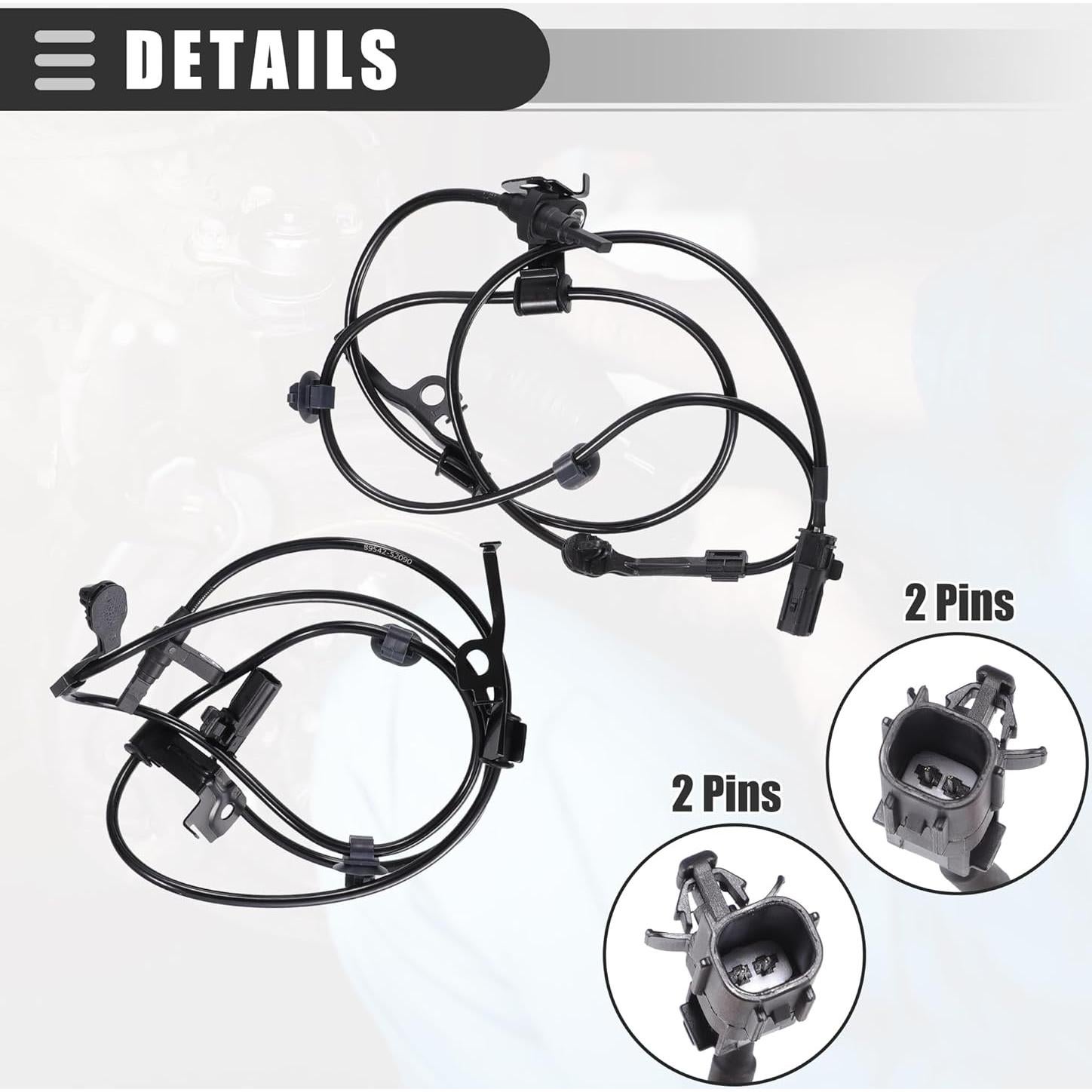 Sensor ABS Motoforti para Toyota Yaris 2011-2018 - 2 Piezas