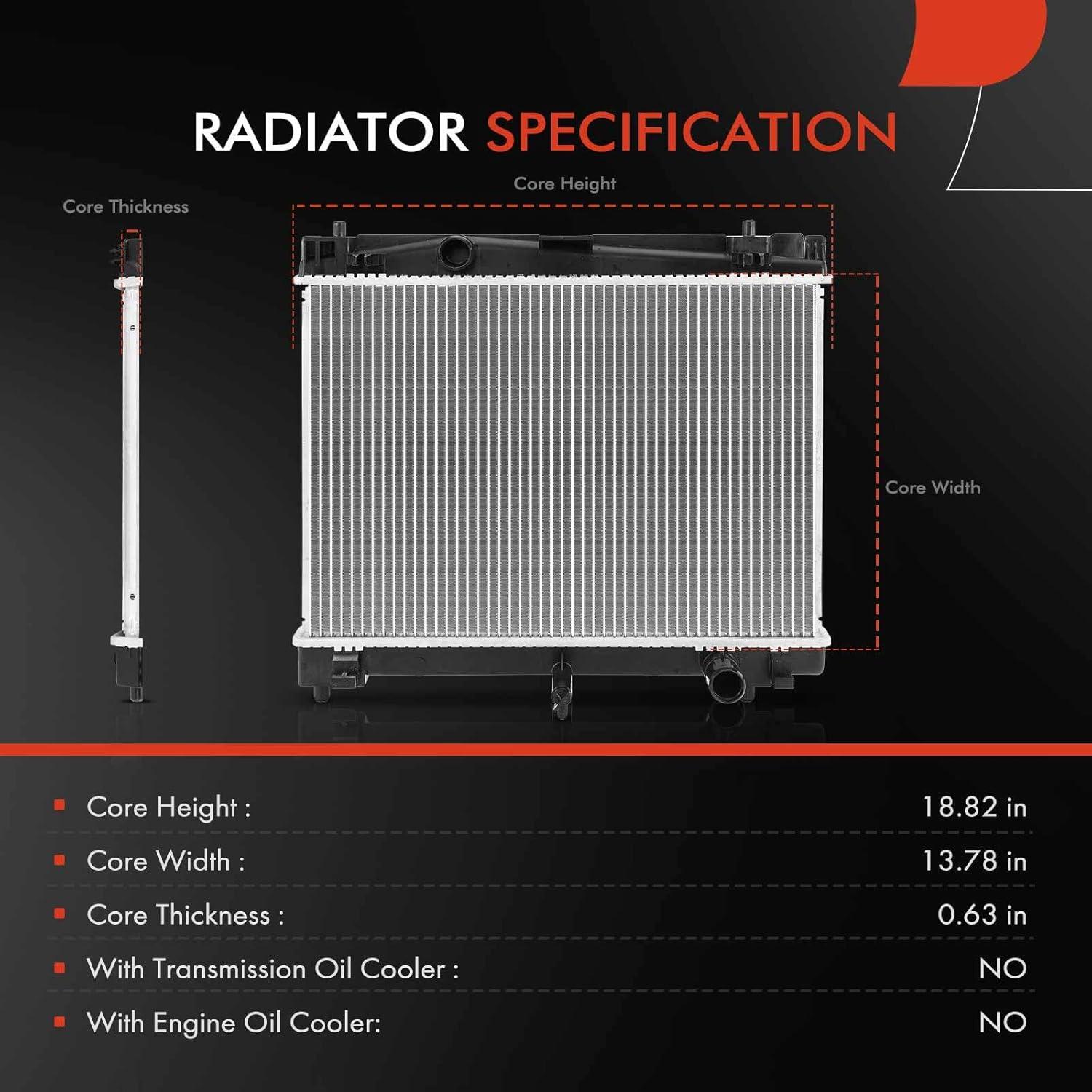 Radiador de Refrigerante A-Premium para Toyota Yaris 1.5L