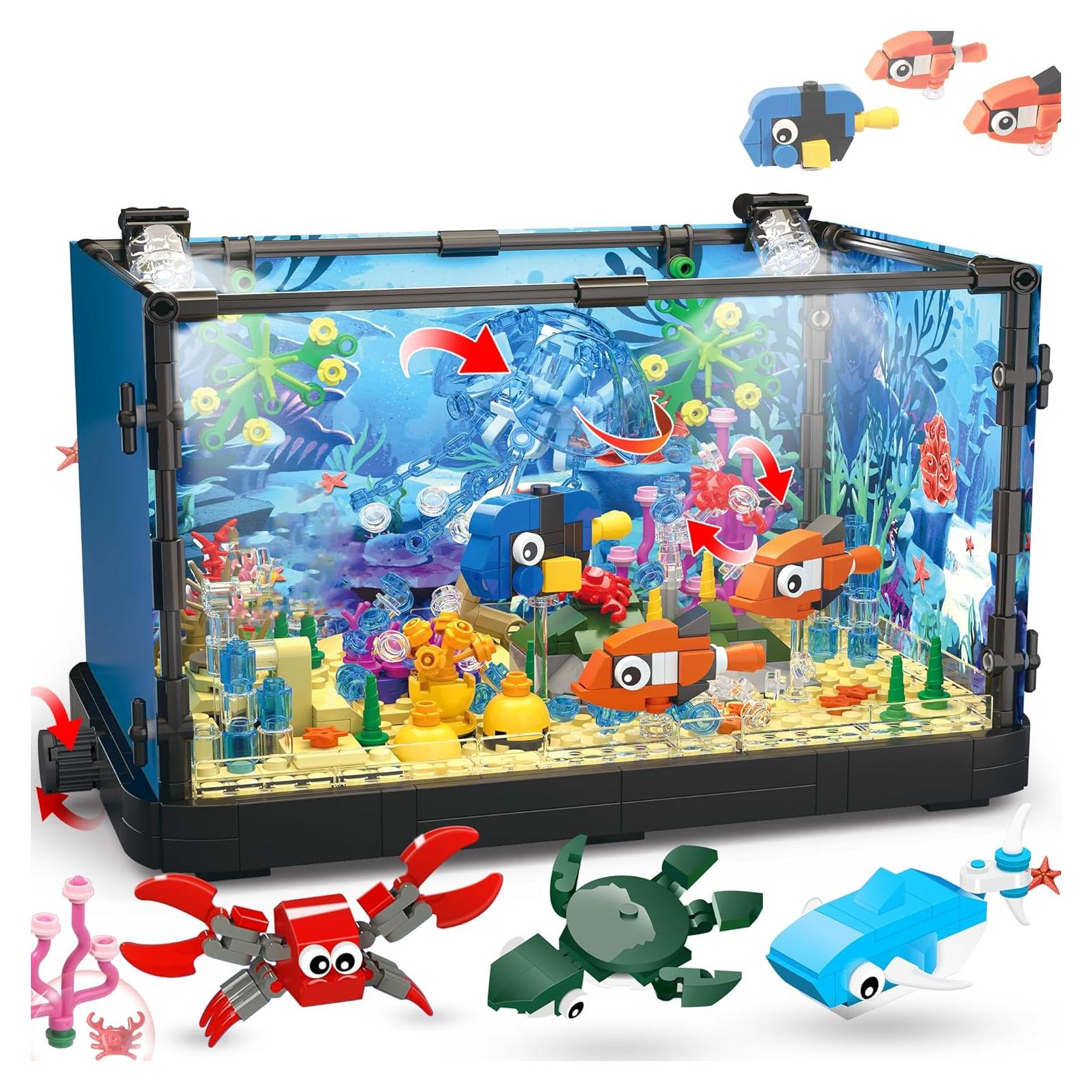 Bloque de Construcción Acuario Jorumo 725 Piezas Iluminado
