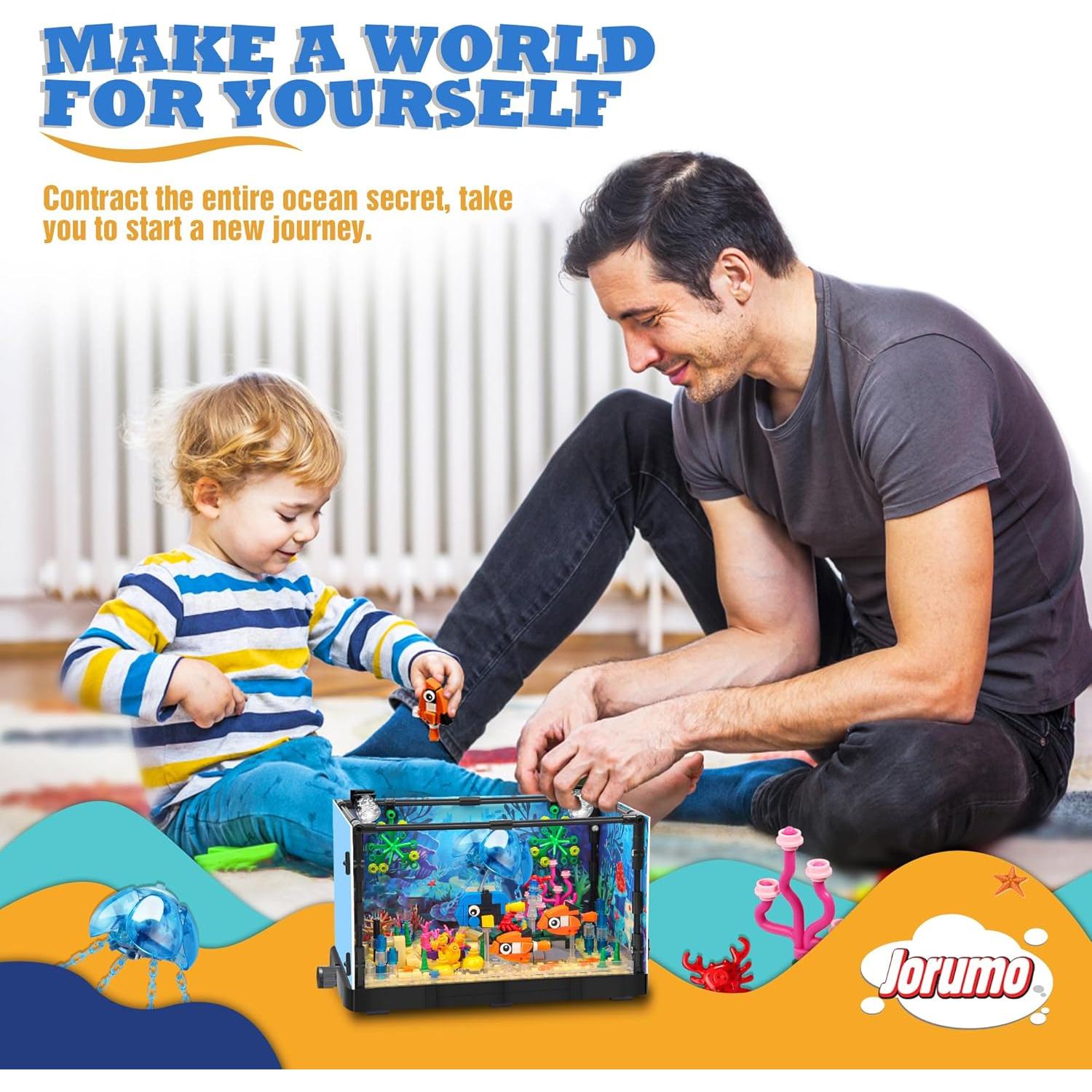 Bloque de Construcción Acuario Jorumo 725 Piezas Iluminado