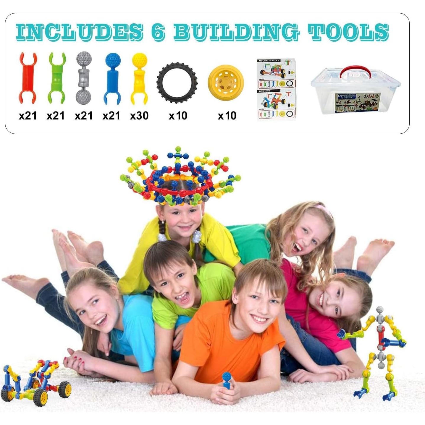 Juguetes de Construcción Huaker 125 Piezas Educativos