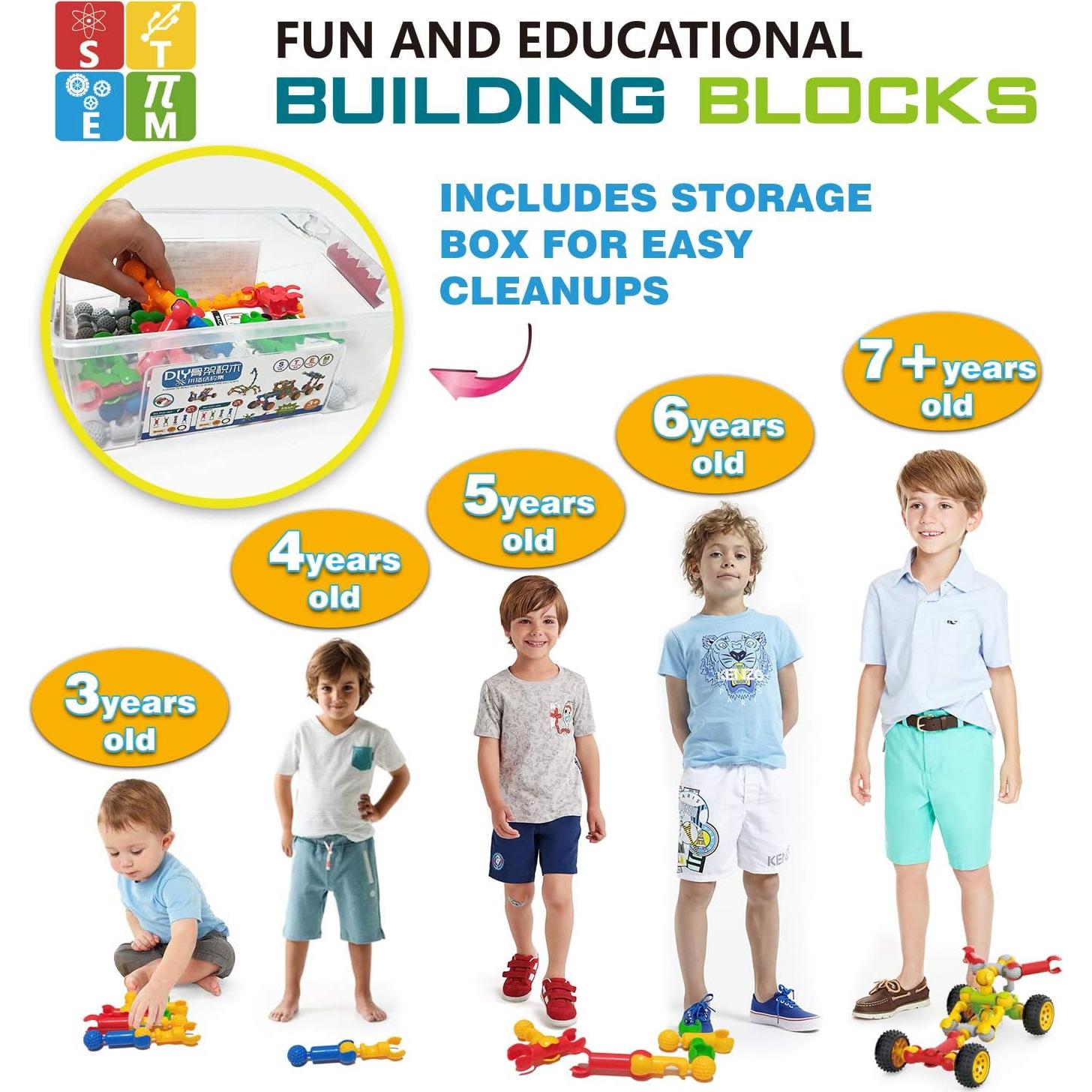 Juguetes de Construcción Huaker 125 Piezas Educativos