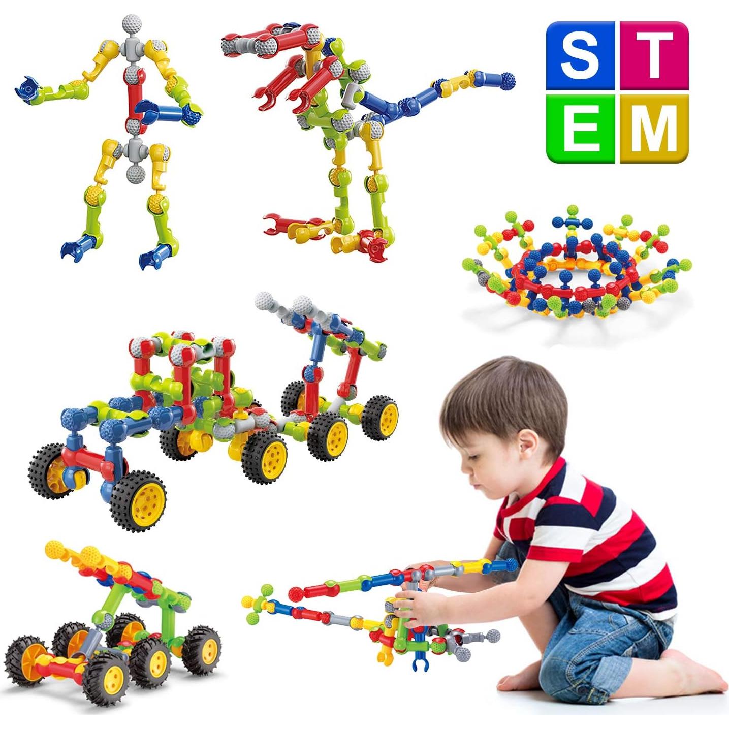 Juguetes de Construcción Huaker 125 Piezas Educativos