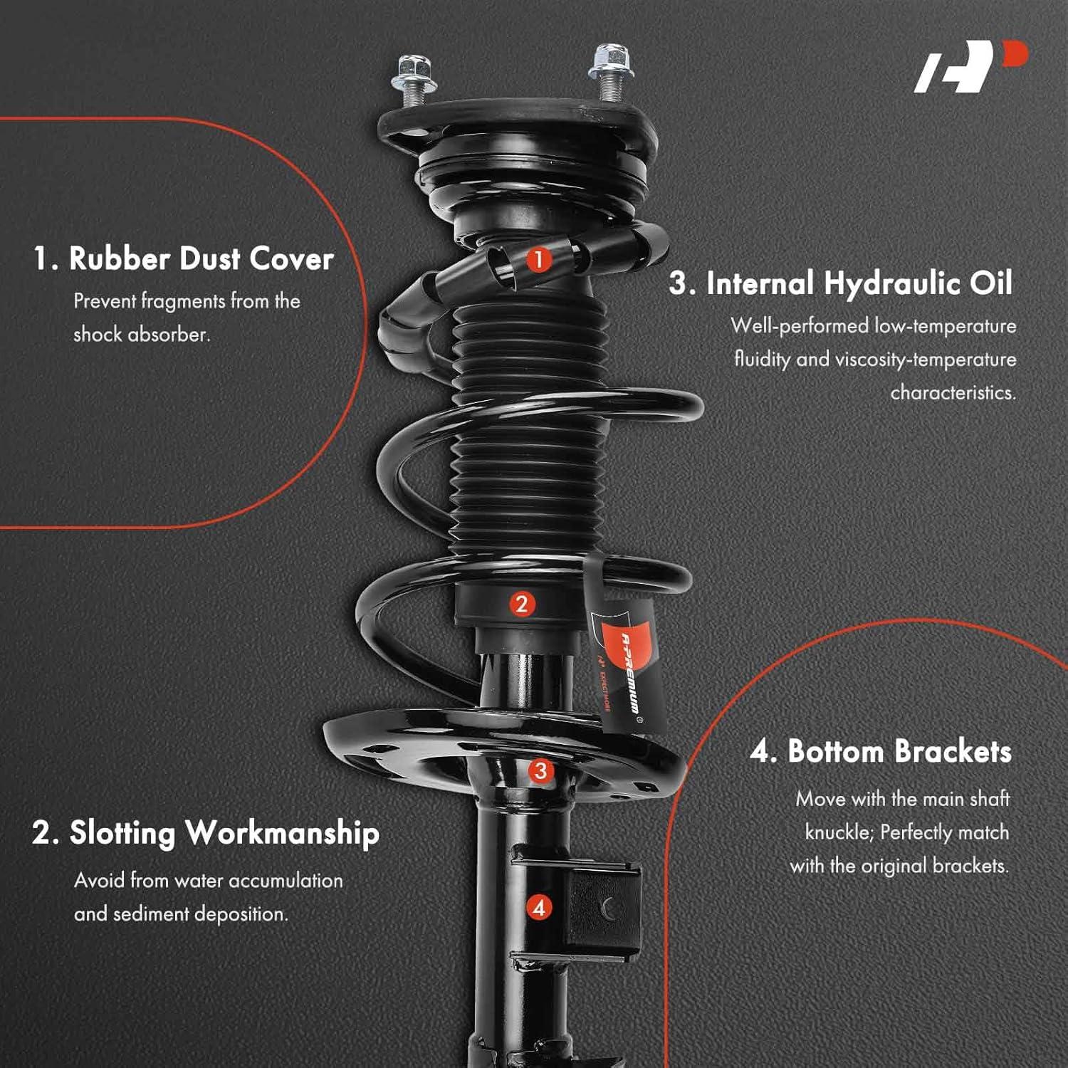 Amortiguador y Resorte Frontal A-Premium para Toyota Yaris 2019-2020