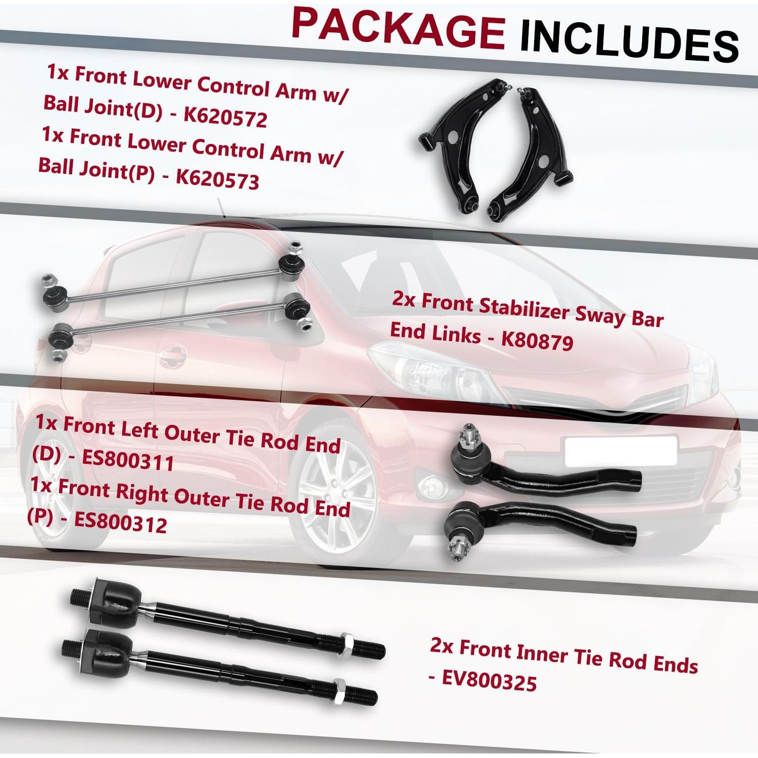 Brazo de Control Inferior Delantero Frenzybro para Toyota Yaris 2007-2013