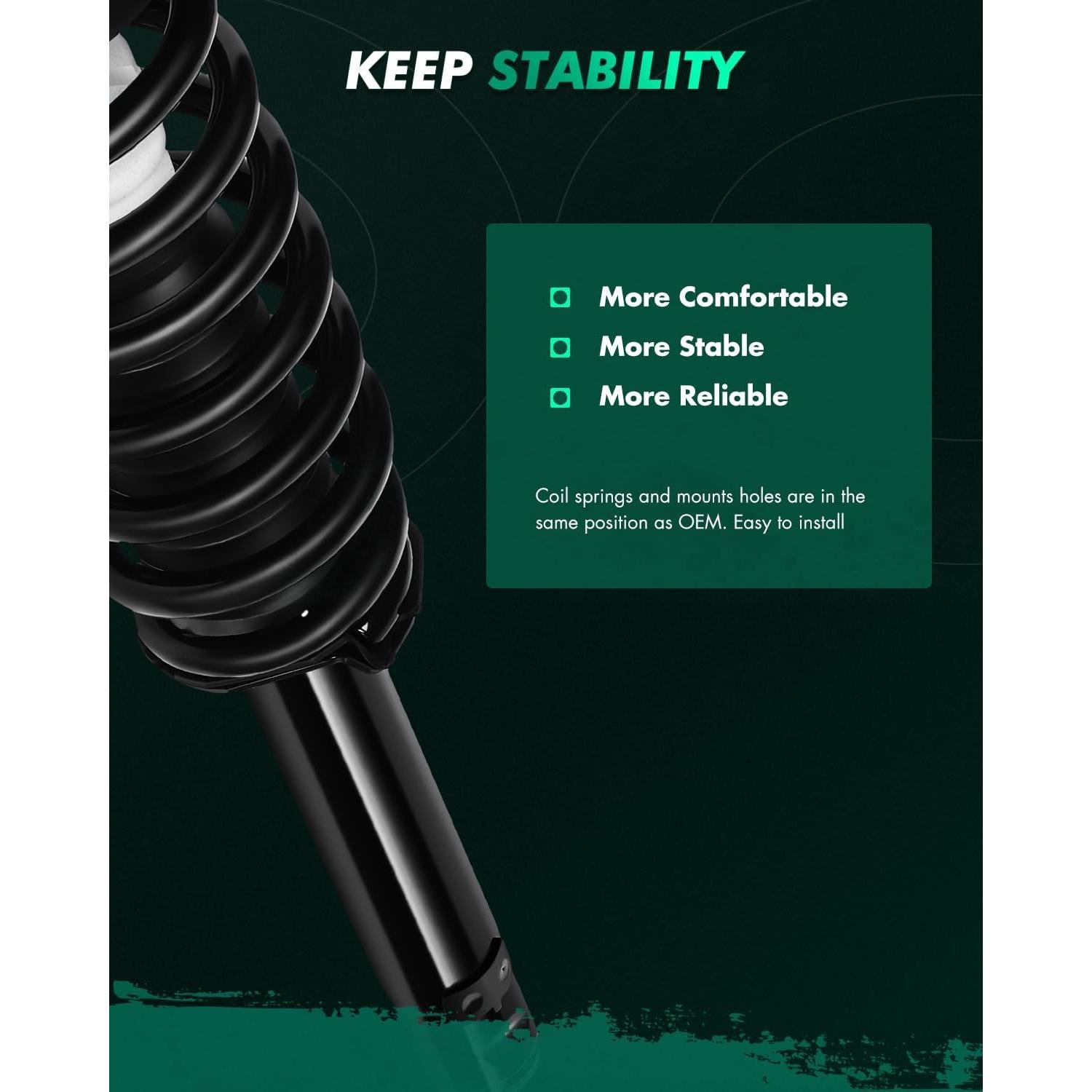 Amortiguadores Delanteros y Traseros SCITOO para Toyota Yaris 2006-2011