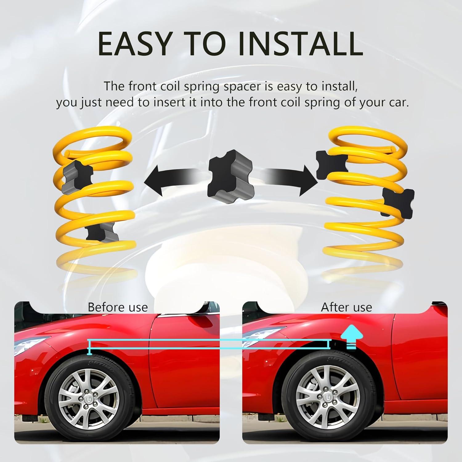 Kit de Refuerzo de Resortes de Bobina Stacool 4PCS Caucho