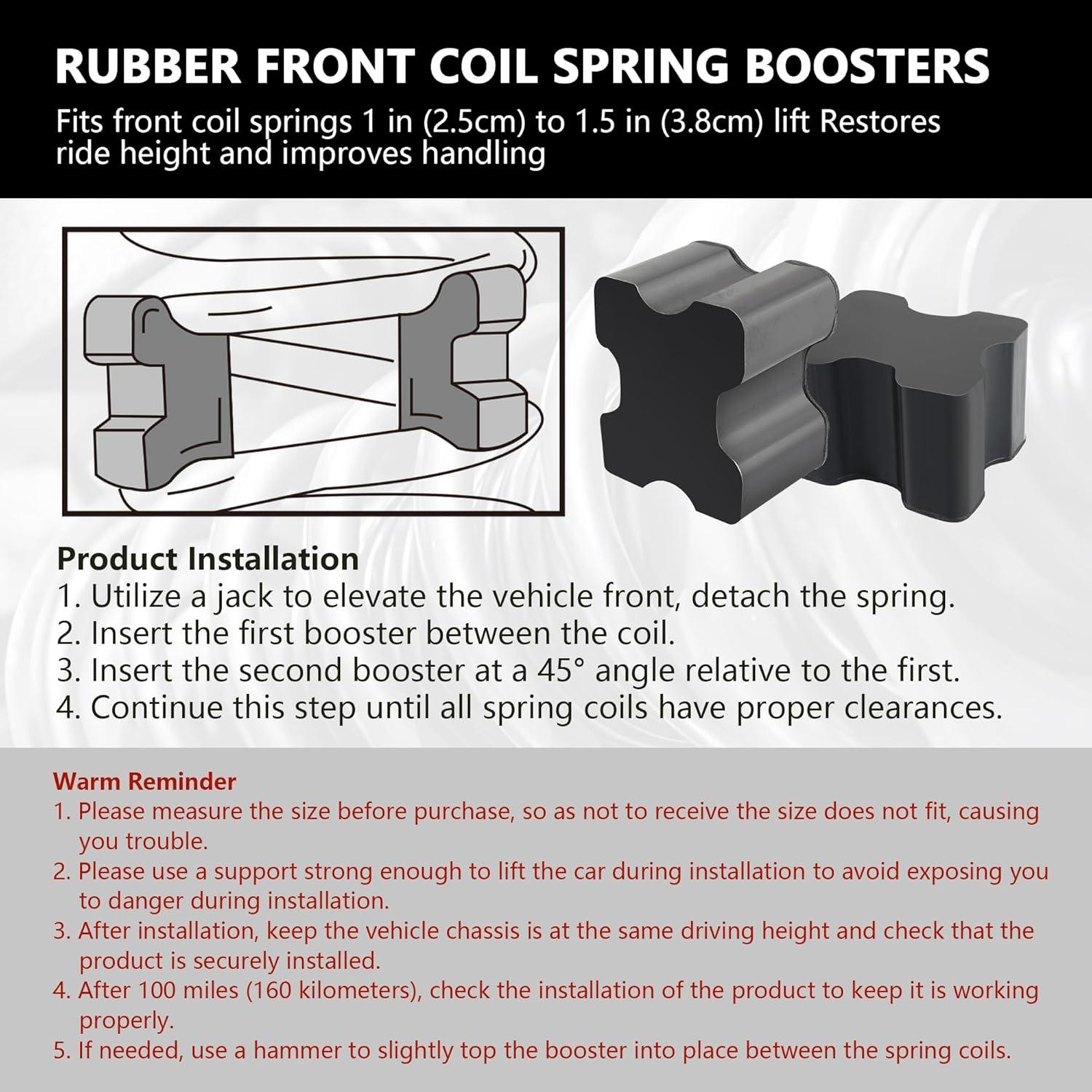 Kit de Refuerzo de Resortes de Bobina Stacool 4PCS Caucho