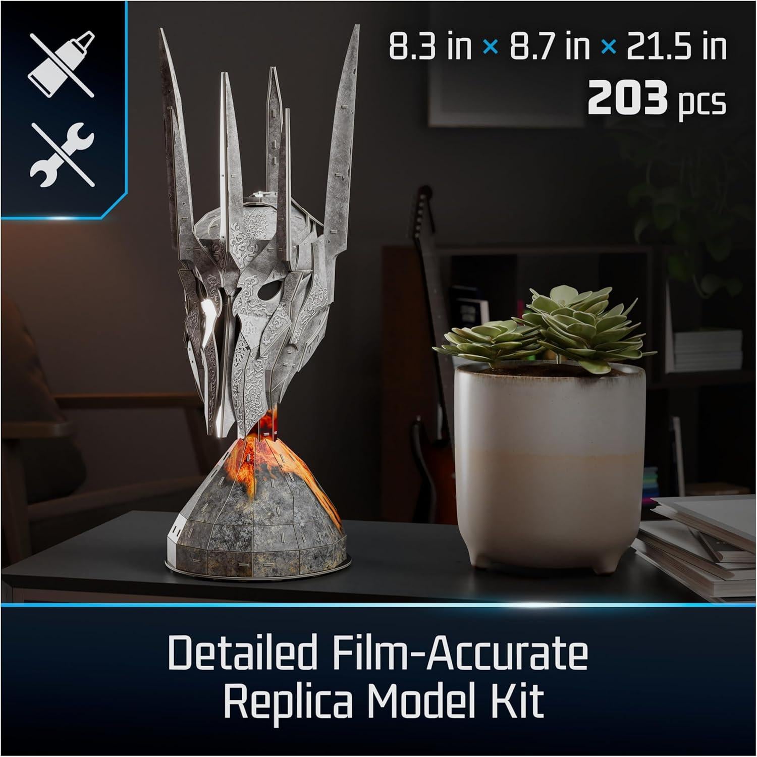 Casco de Sauron 4D Build Spin Master 203 Piezas Decorativo