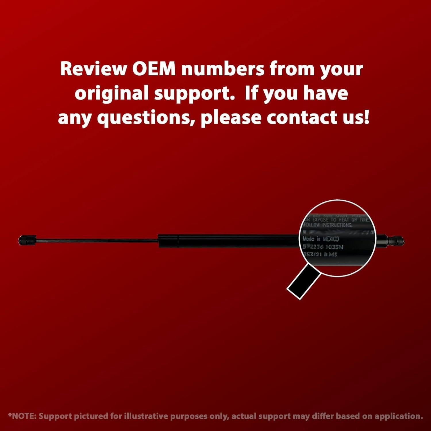 Soportes de Elevación Lift Supports Depot PM2053 para Toyota Yaris 2005-2011