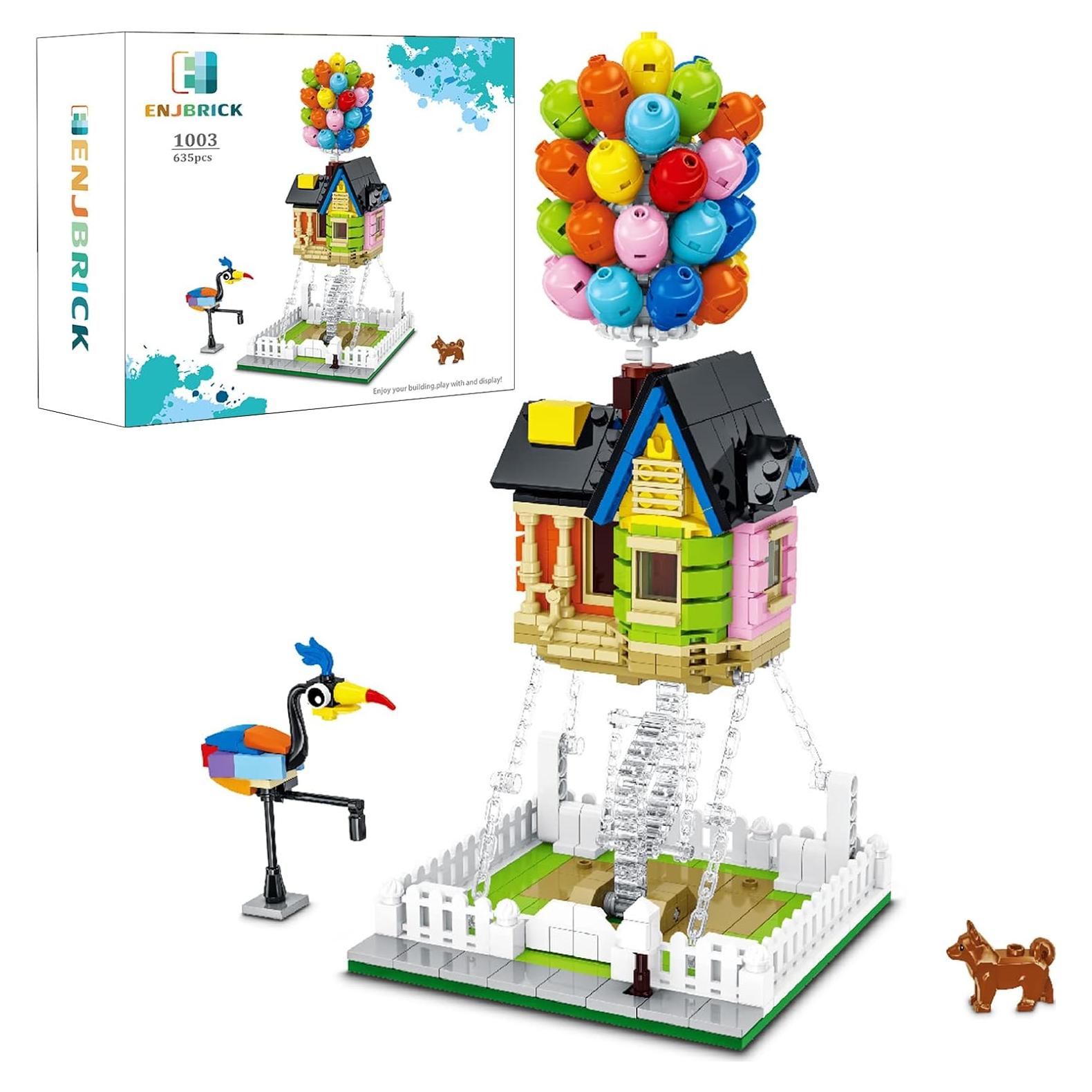 ENJBRICK Casa de Globo Volador 635 Piezas para Niños 8+