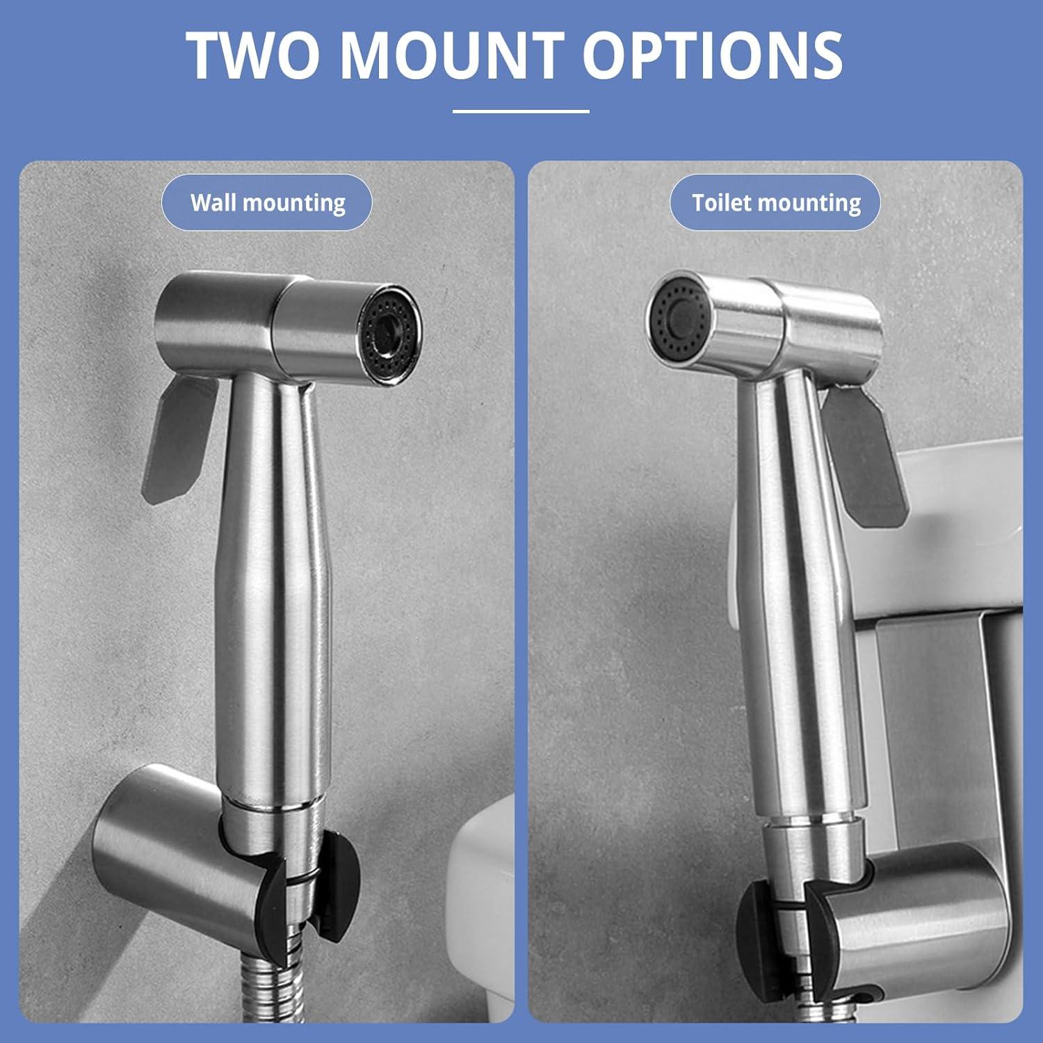 Rociador de Bidet de Mano Wellehomi Acero Inoxidable Ajustable