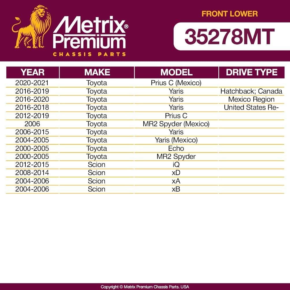 Articulación de Bola Inferior Delantera Metrix para Toyota