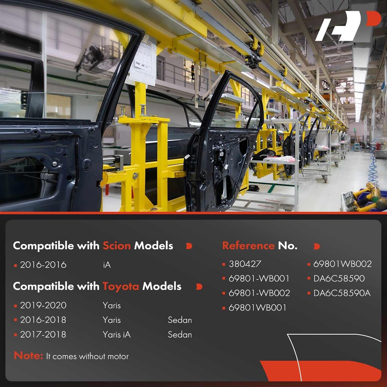 Regulador de Ventana Eléctrico A-Premium Lado Pasajero Derecho Toyota Yaris 2016-2020