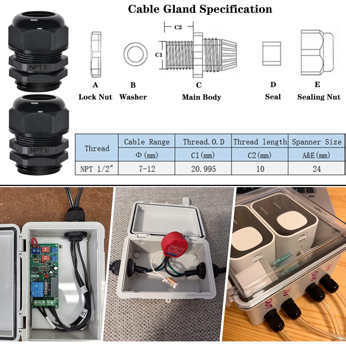 Caja Eléctrica Impermeable IP65 Zulkit 15x10x7 cm ABS